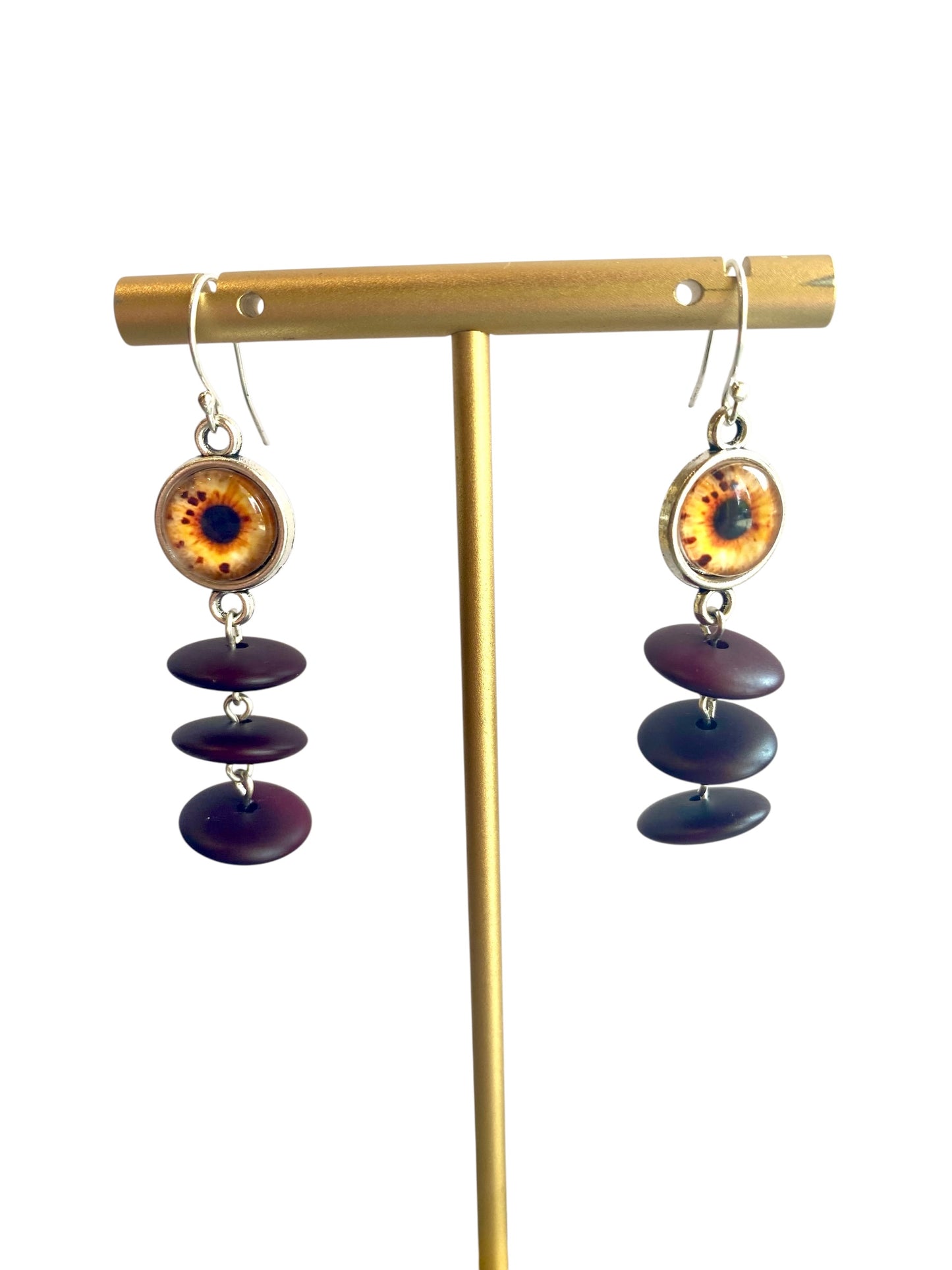 Devlin Shand - eyeball drop disc earrings