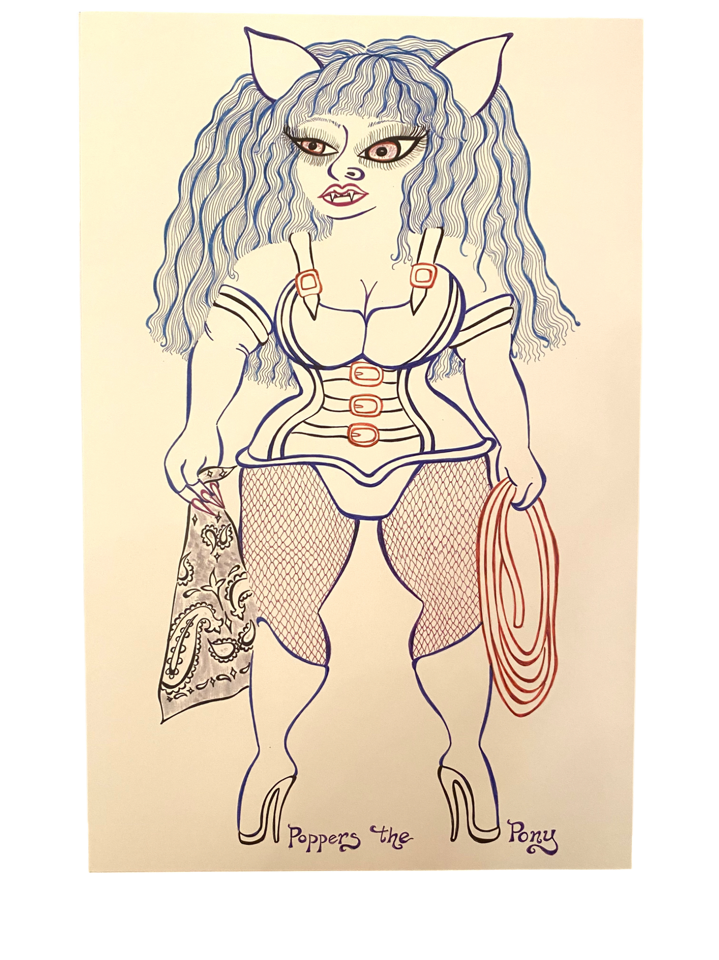 Poppers the Pony - Queen of Hearts print