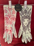 Queer A.F. - Jocelyn Khosla - Hand-drawn original tattoo art green gloves