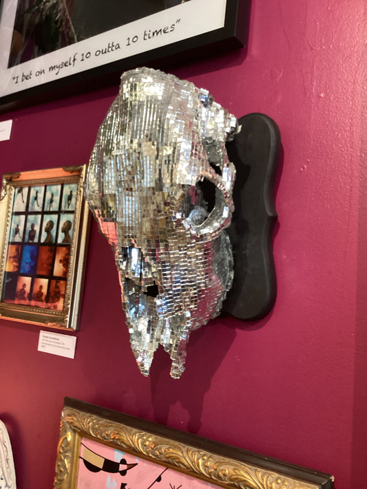 Oscar Graves - Disco Ball Cow Skull