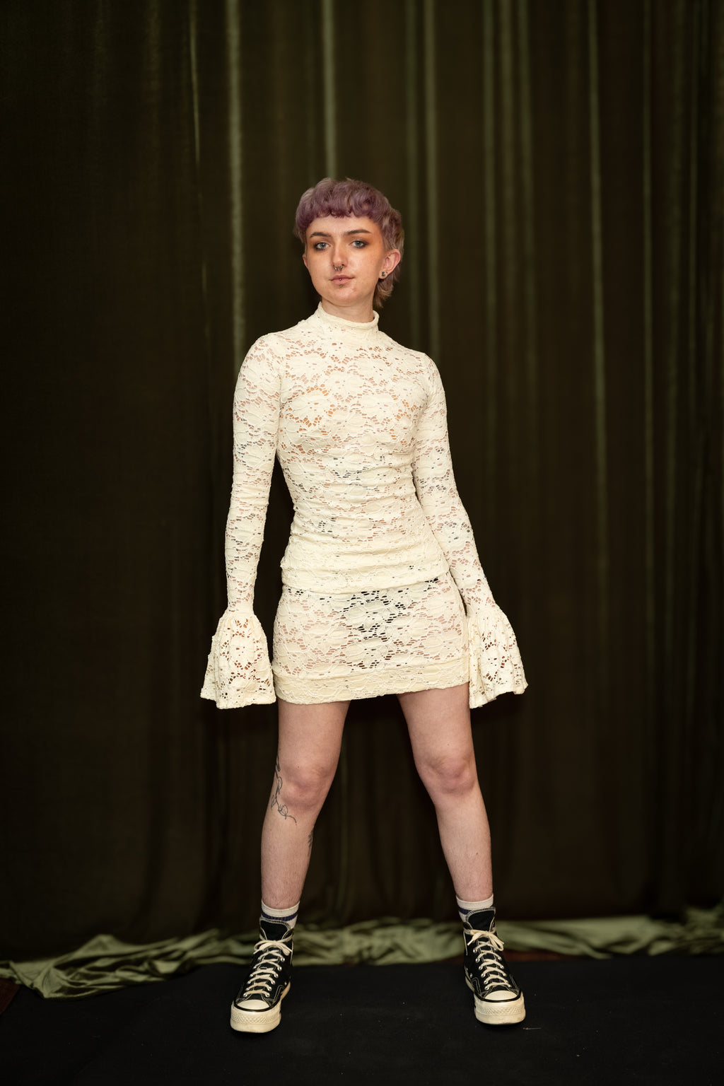 Joey Ehrenberg - Lace set long sleeve and skirt