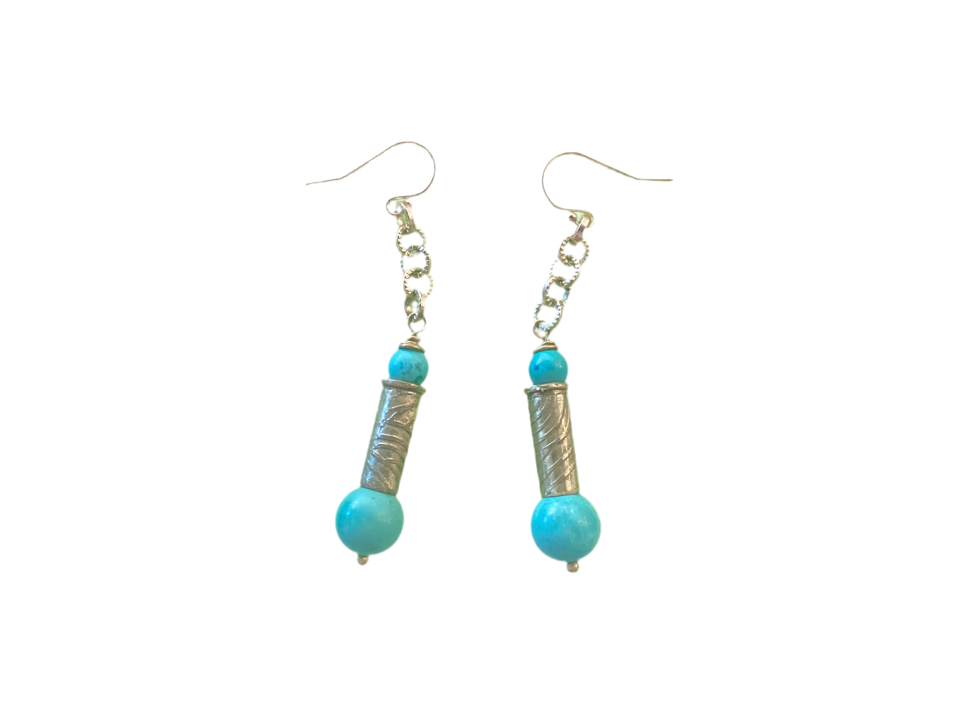 Skinny legend bullet case earrings w/ stones