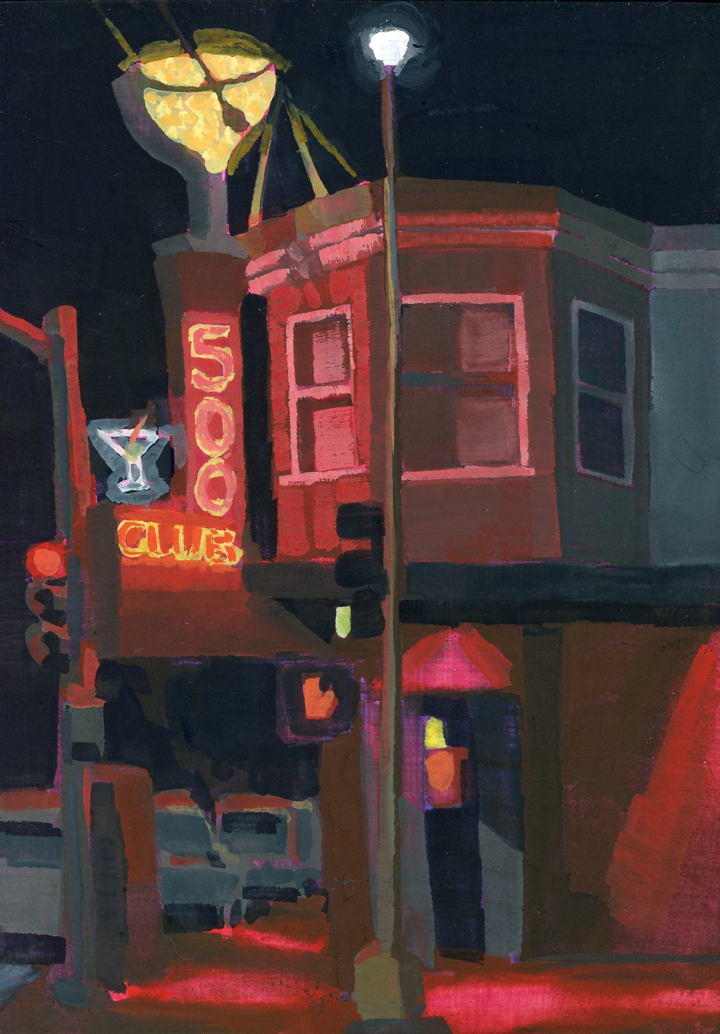 BEACONS - Nathaniel J. Bice - 500 Club Neon painting