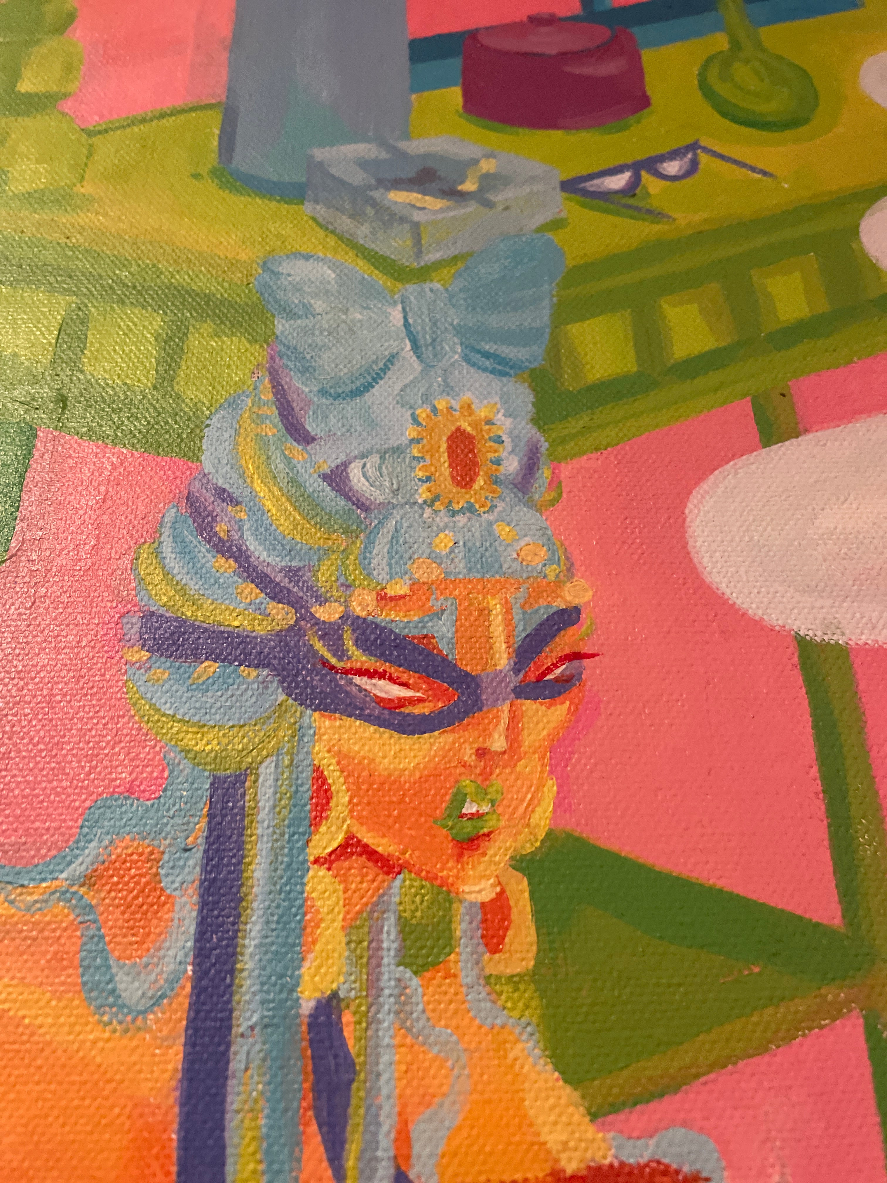 Jesse Jae - “Salon” Original Painting Framed