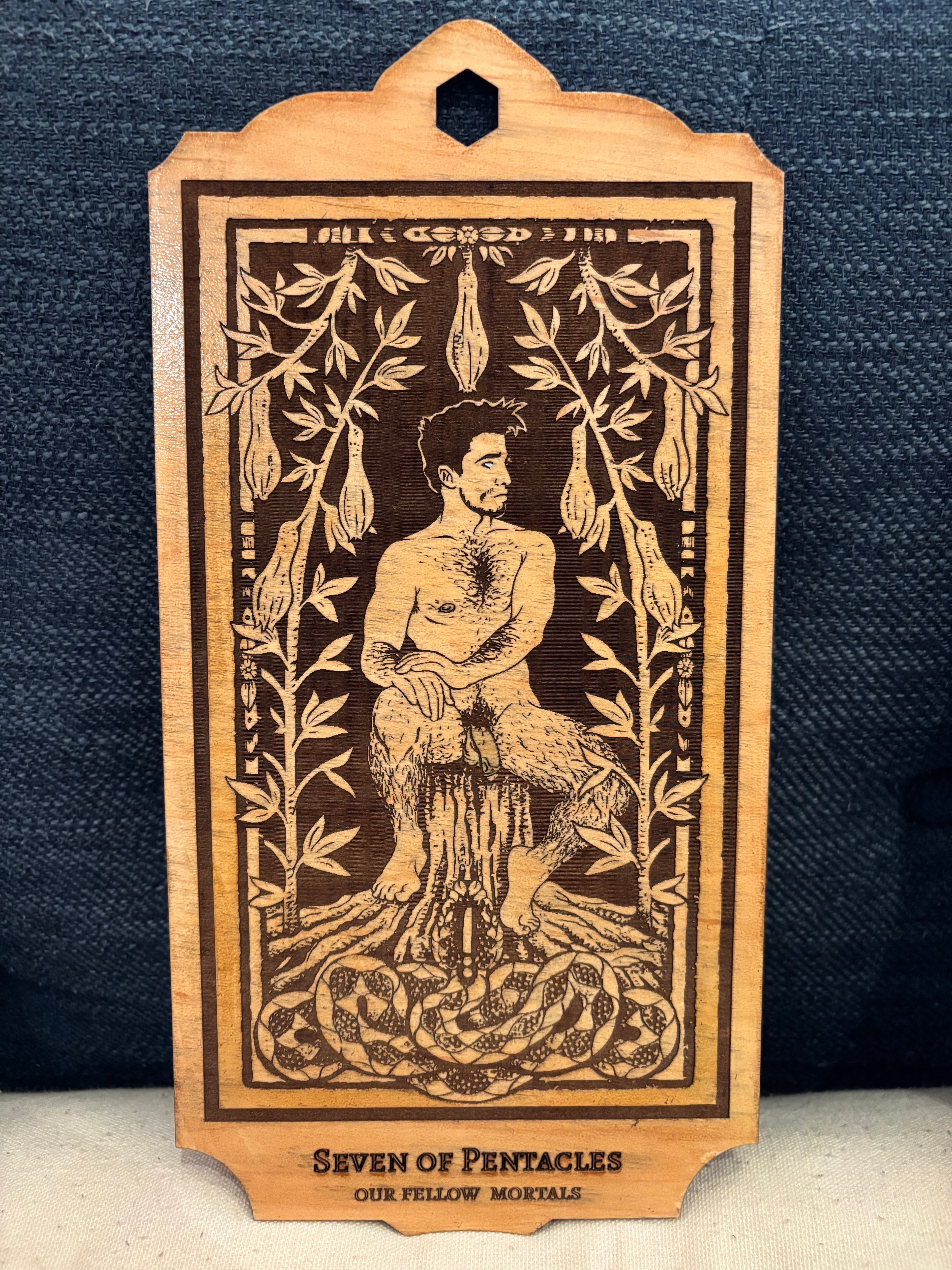 Our Fellow Mortals - Large Tarot Series Wood Cut Pendants