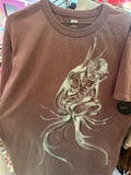 Nic Hampton - Mauve Short-sleeved Shirt w Blue Figure