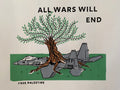 UNSUPERVISED - Kai Reisa - All Wars Will End silkscreen framed