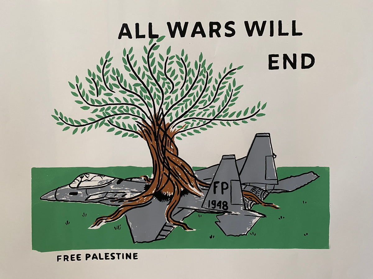UNSUPERVISED - Kai Reisa - All Wars Will End silkscreen framed