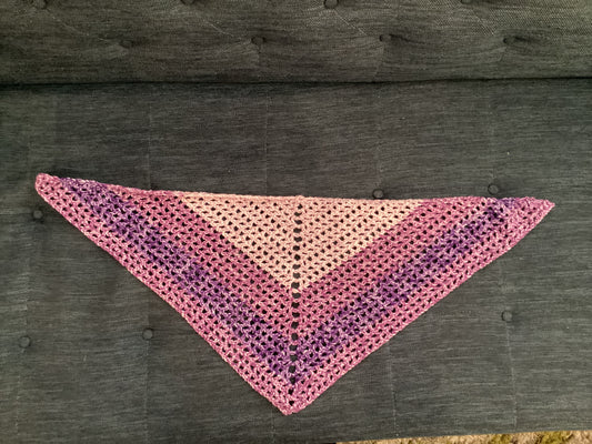 Nic Sommerfeld Crocheted Purple Scarf