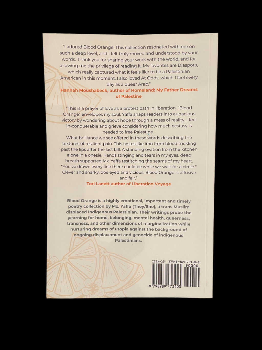 Blood Orange - Poetry Book by Yaffa