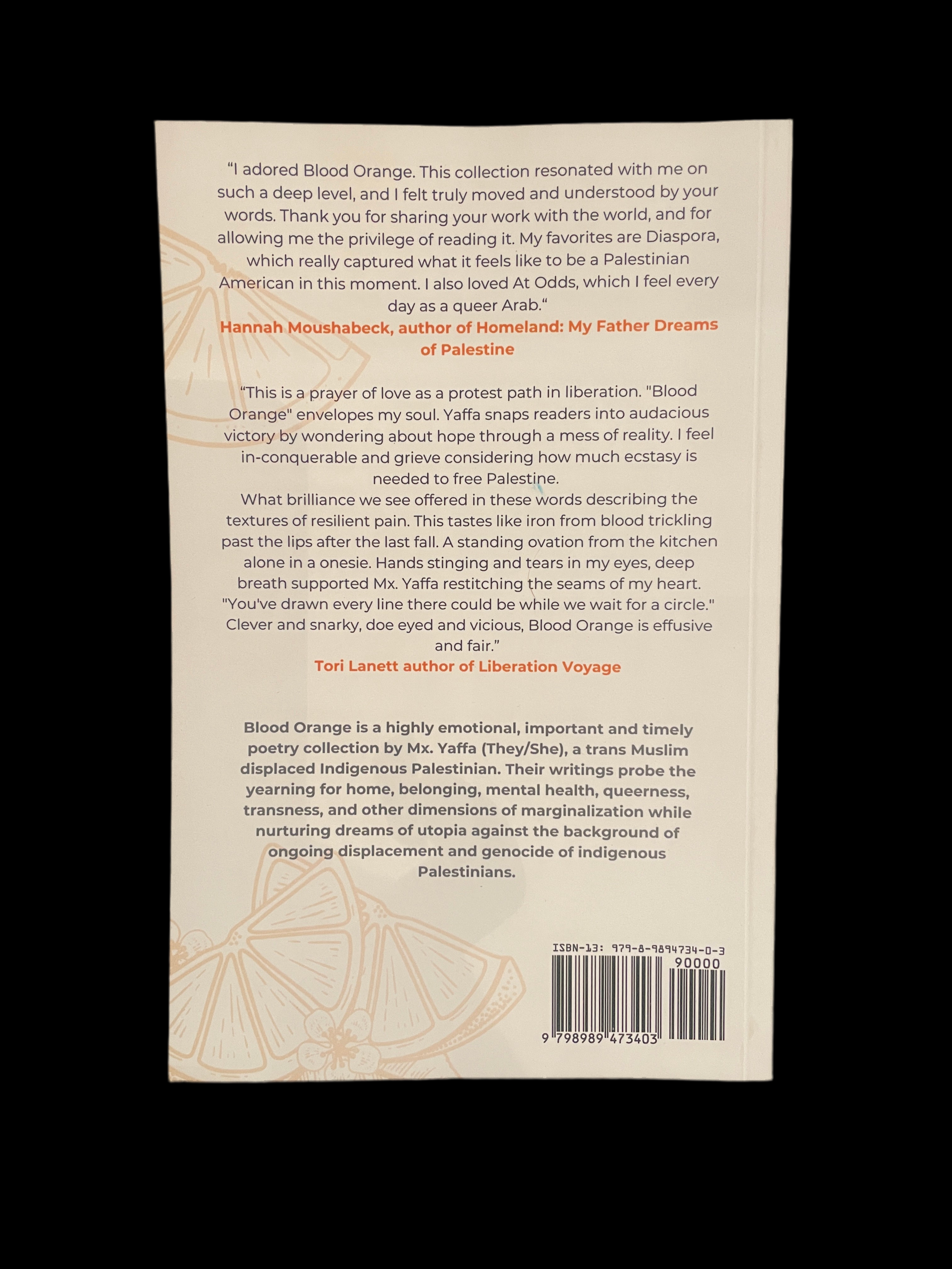 Blood Orange - Poetry Book by Yaffa