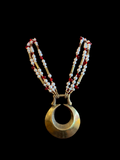 Devlin Shand - Horse Ornament Bullet Triple Strand Necklace