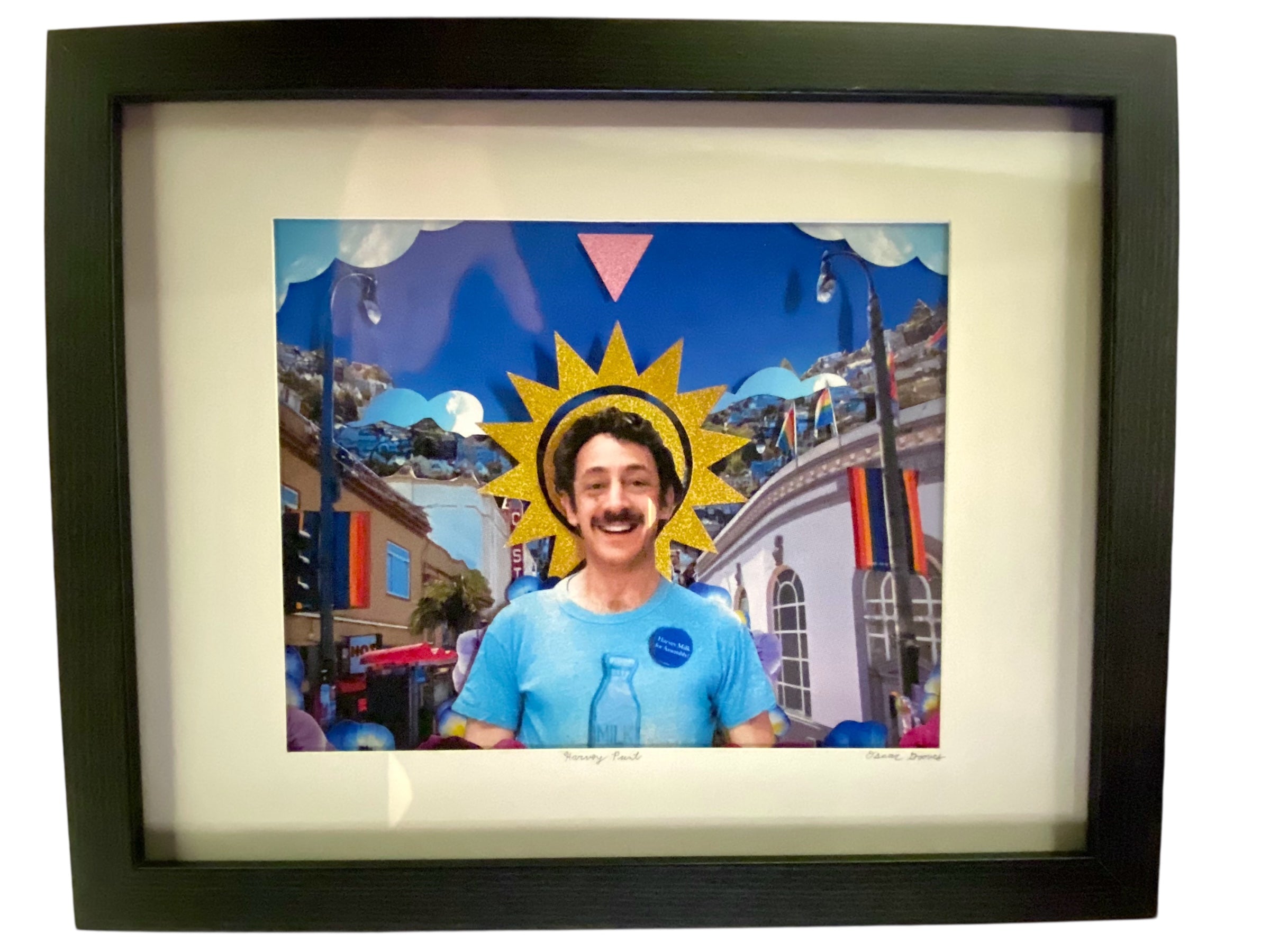 Oscar Graves - St Harvey collage (FRAMED)