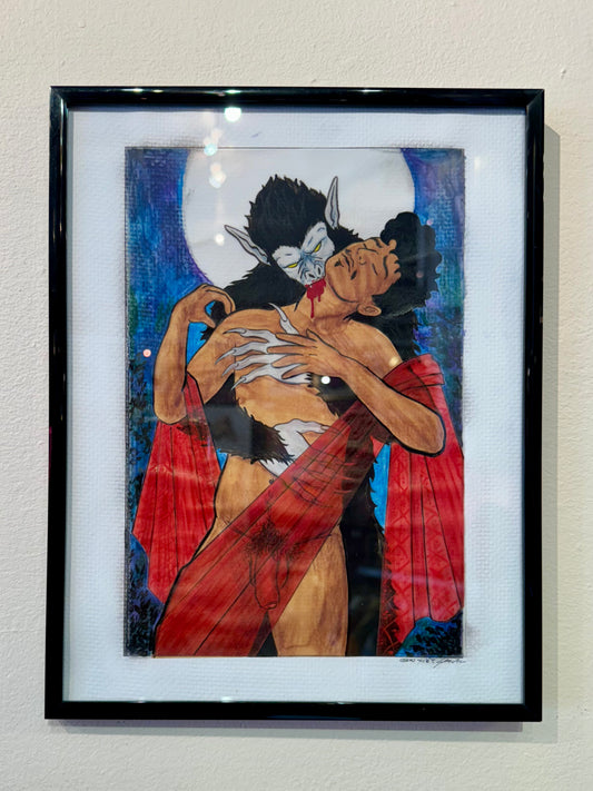 Our Fellow Mortals - Cum Stroker’s Fapula Framed Original Collage