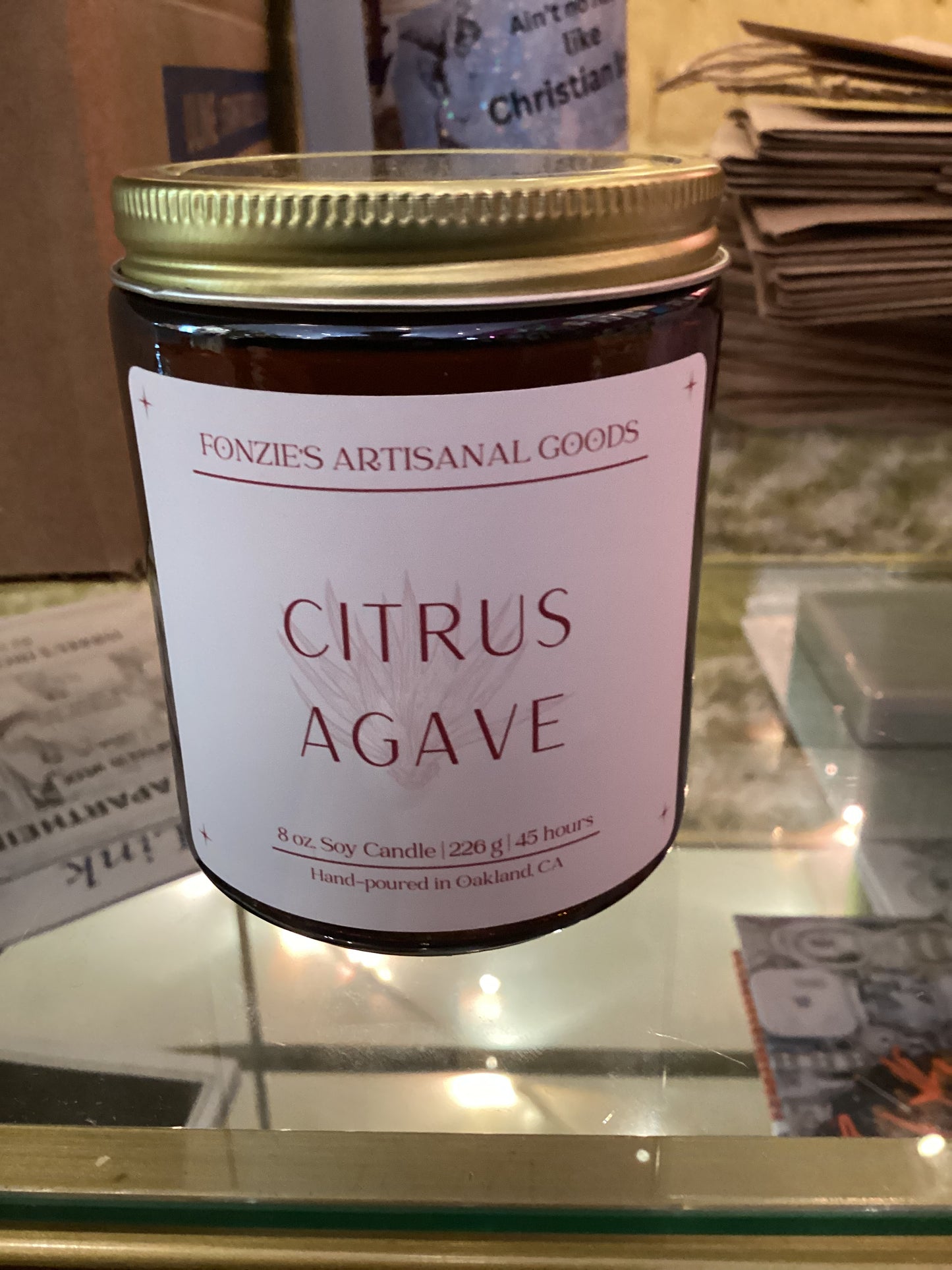 Fonzie’s Artisanal Goods - Amber Jar candle