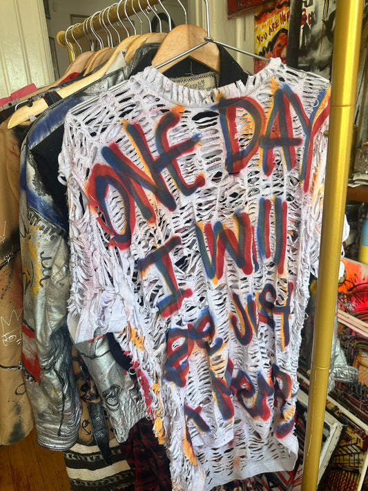 Eloterio Lopez - One Day I Will Be Just a Memory distressed tee