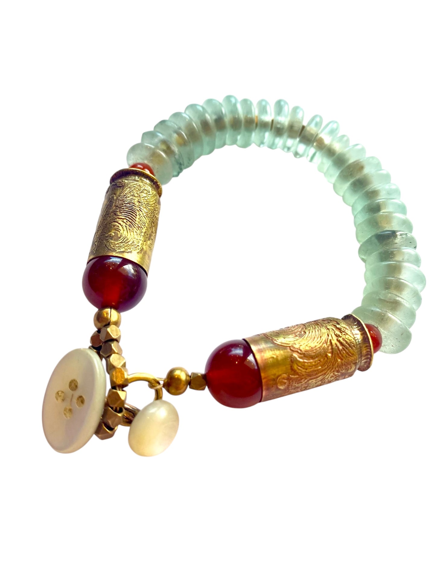Devlin Shand - Glass & Carnelian bullet bracelet