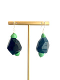 Devlin Shand - shiny black and jade earrings