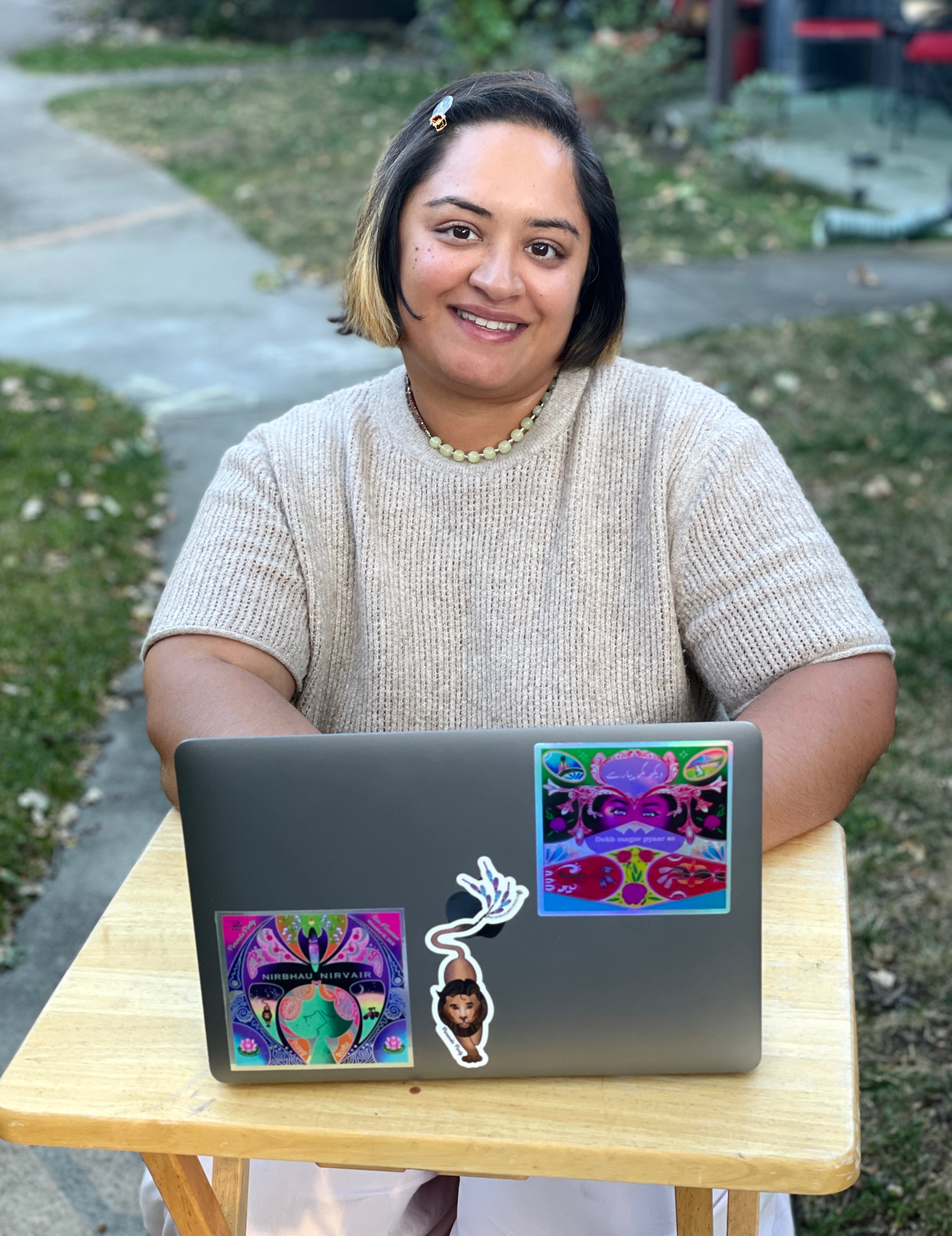 Fatima Zaidi - Desi Maximalist Holographic Stickers