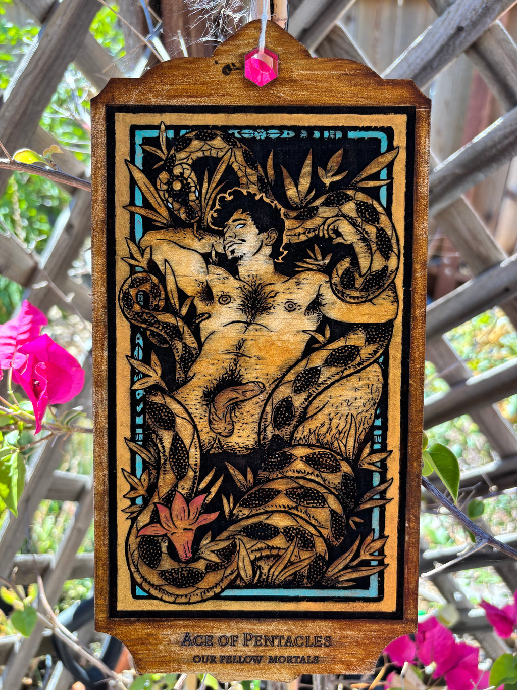 Our Fellow Mortals - Tarot Series Small Wood Cut Pendants