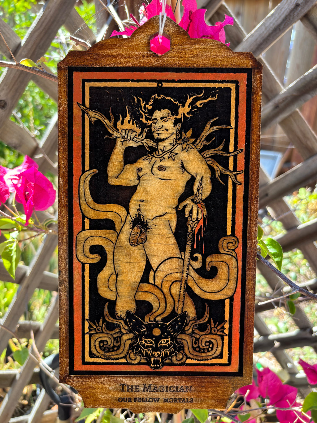 Our Fellow Mortals - Tarot Series Small Wood Cut Pendants