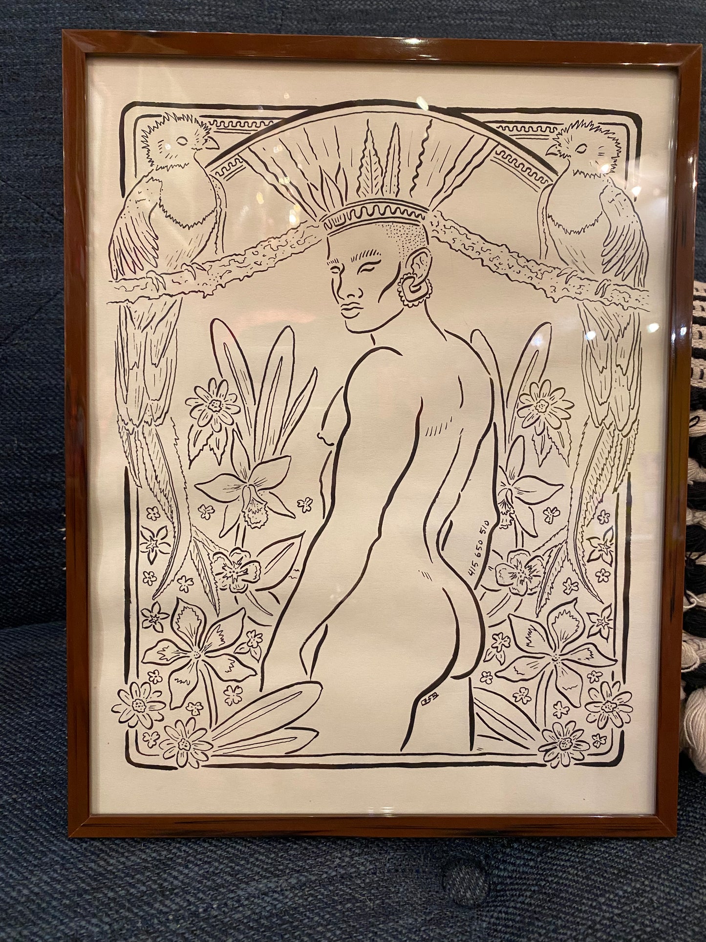 Our Fellow Mortals - framed original drawing