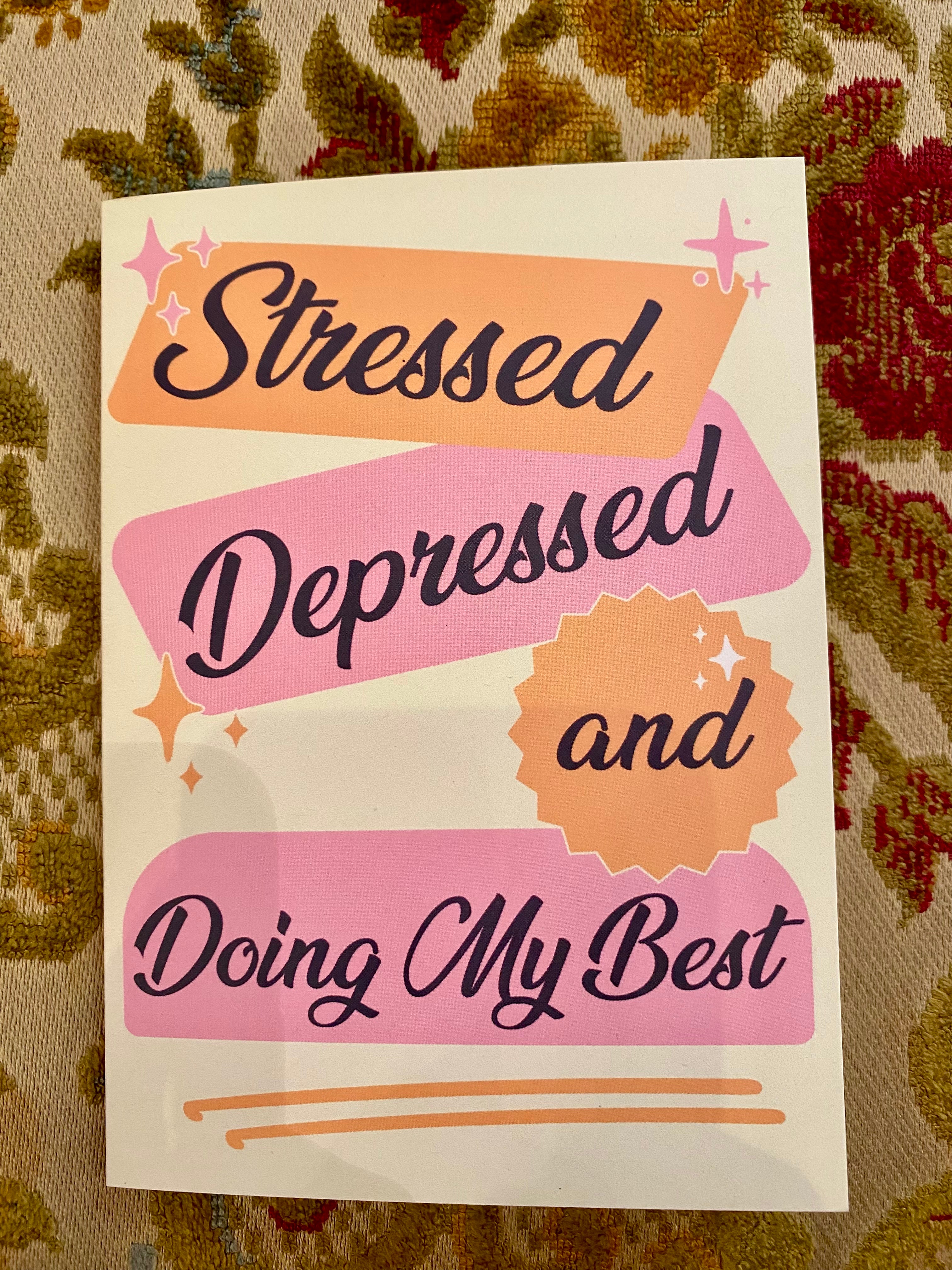 Spooky Haus - Stressed Depressed greeting card