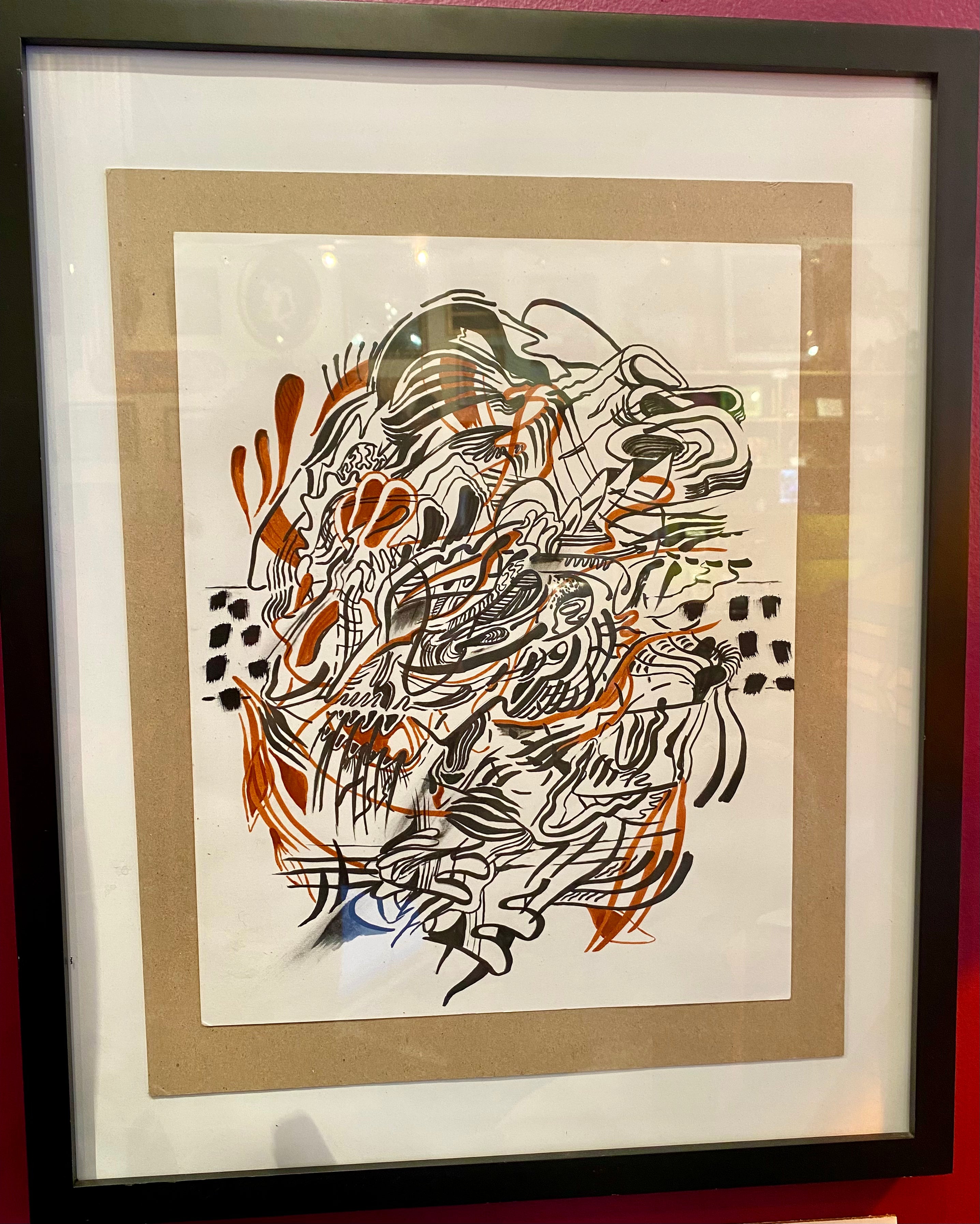 Meehaun Glasper - Wade - With Feeling framed drawing