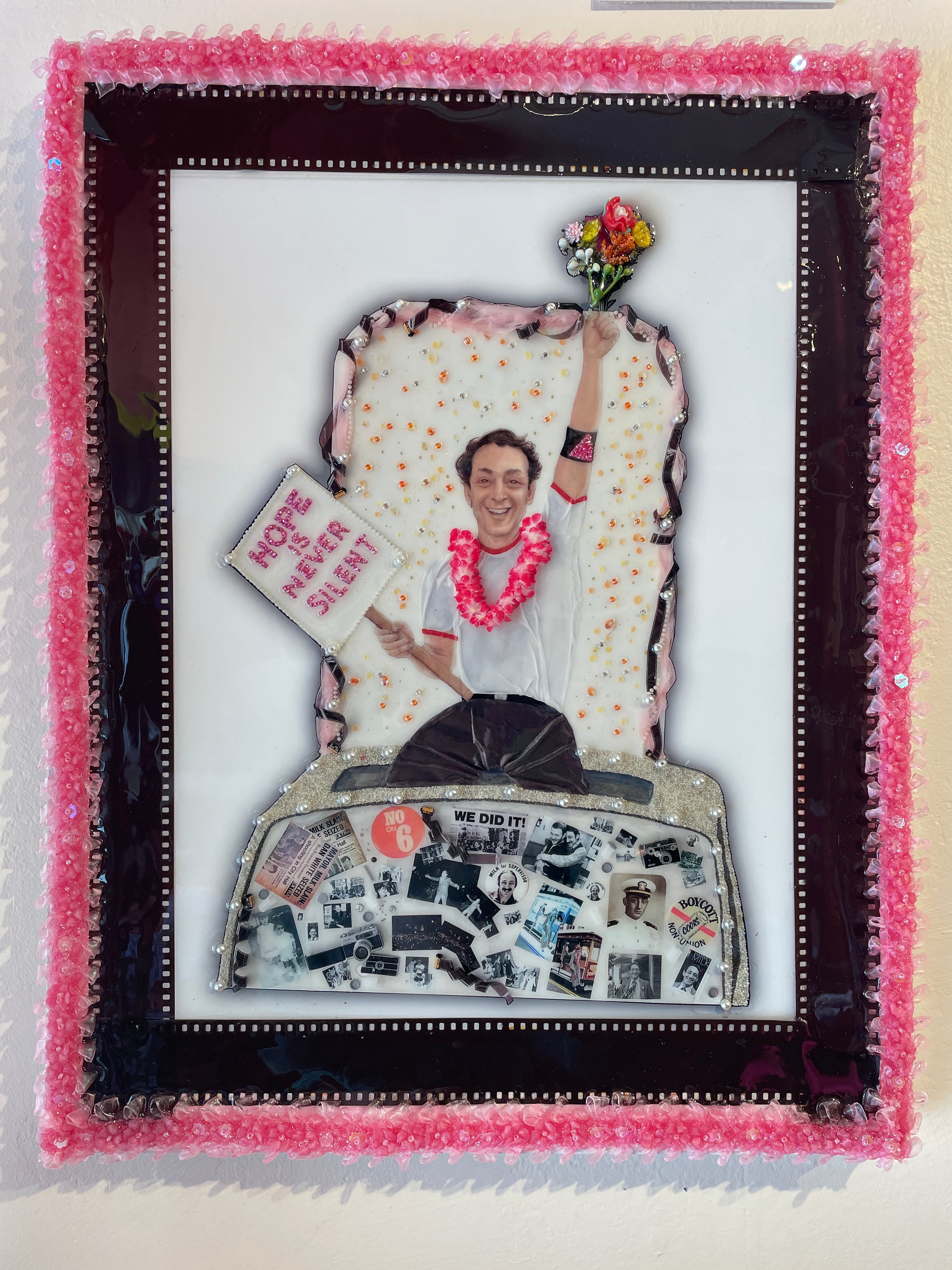 Deirdre DeFranceaux - Harvey Milk sculptural painting