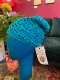 Nic Sommerfeld - Crocheted teal beanie hat