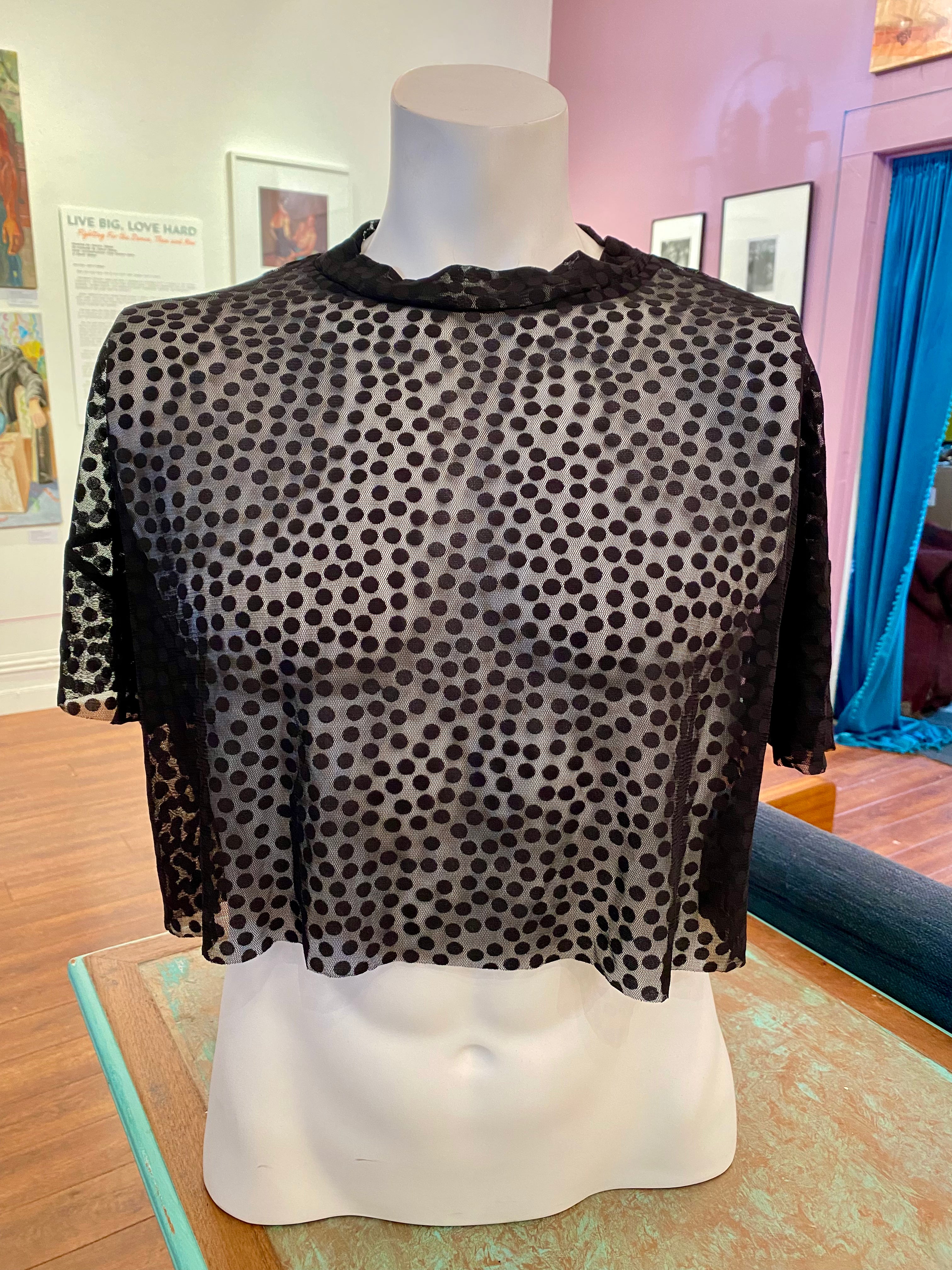 Jordan Joel - polka dot sheer crop top