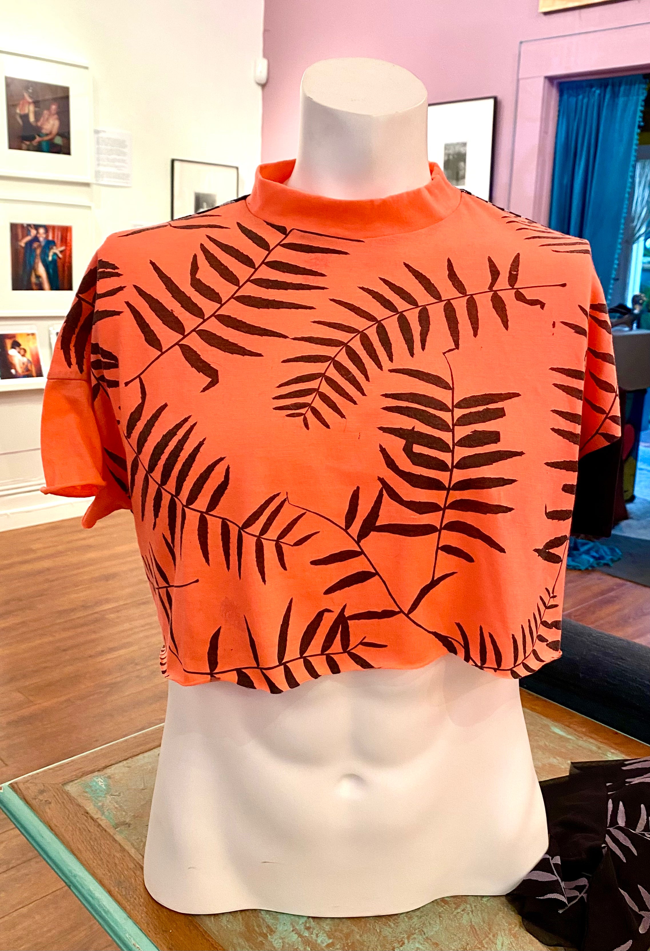 Jordan Joel - split color silkscreen crop shirts