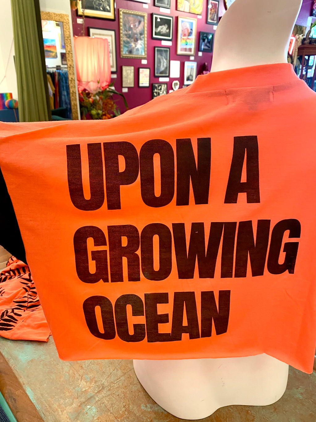 Jordan Joel - split color silkscreen crop shirts
