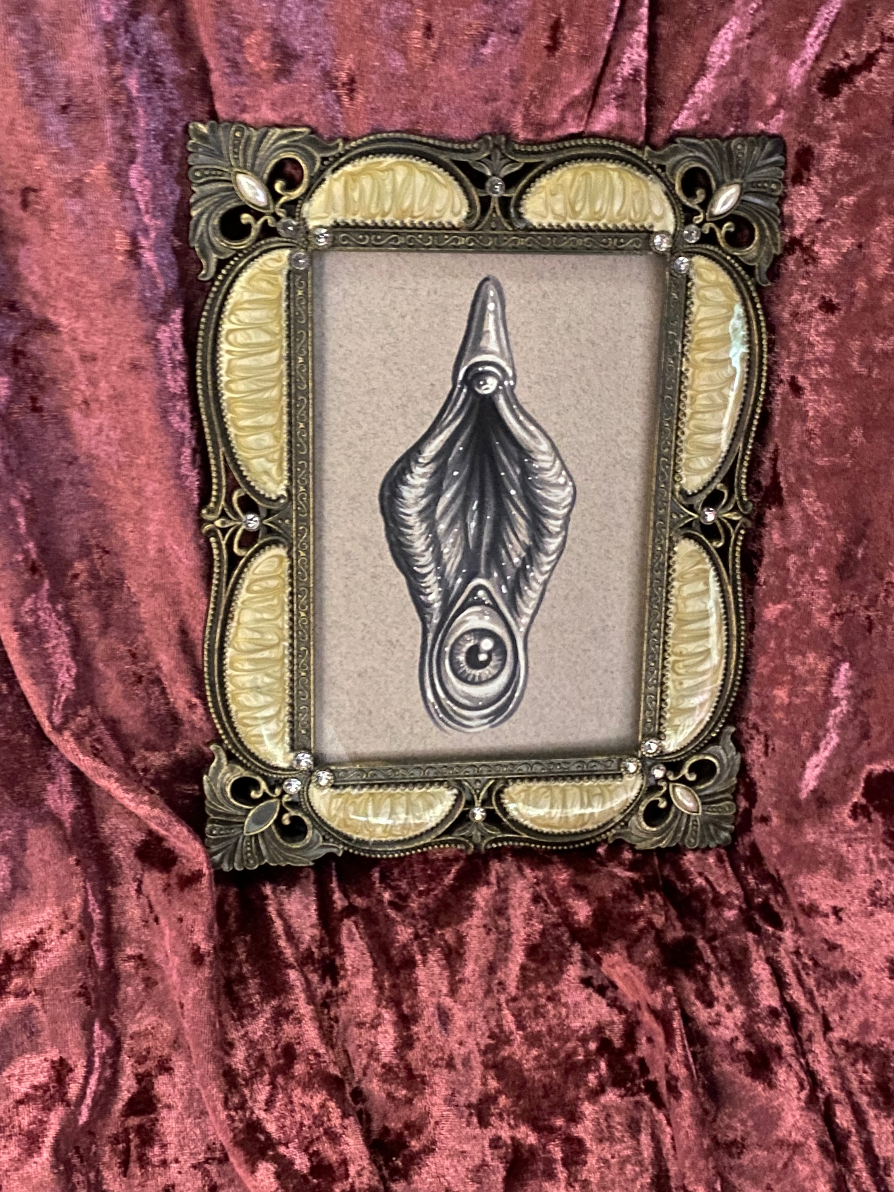 Rhea Adri - Vag Eye framed drawing