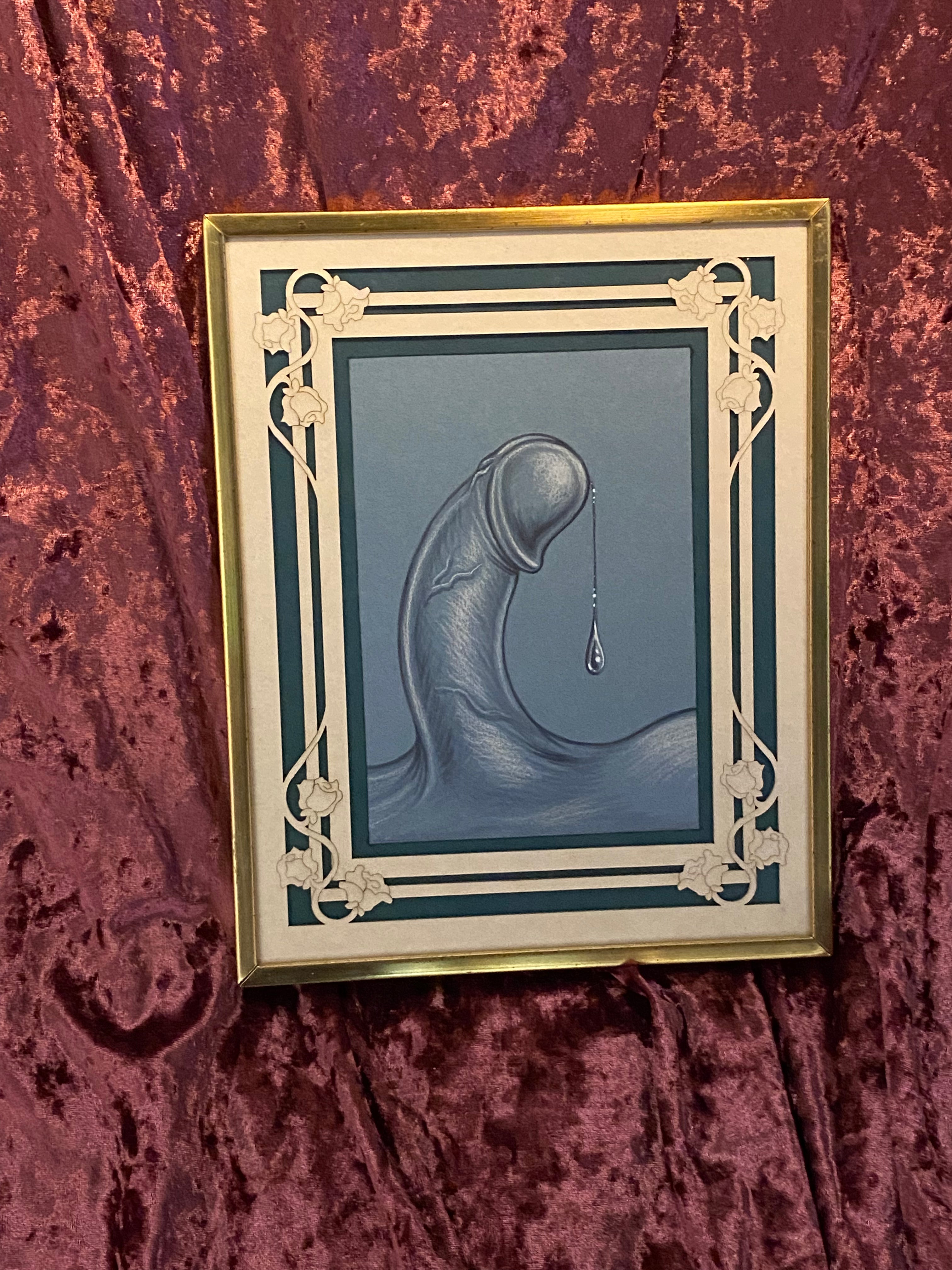 Rhea Adri -Blue Dick framed drawing