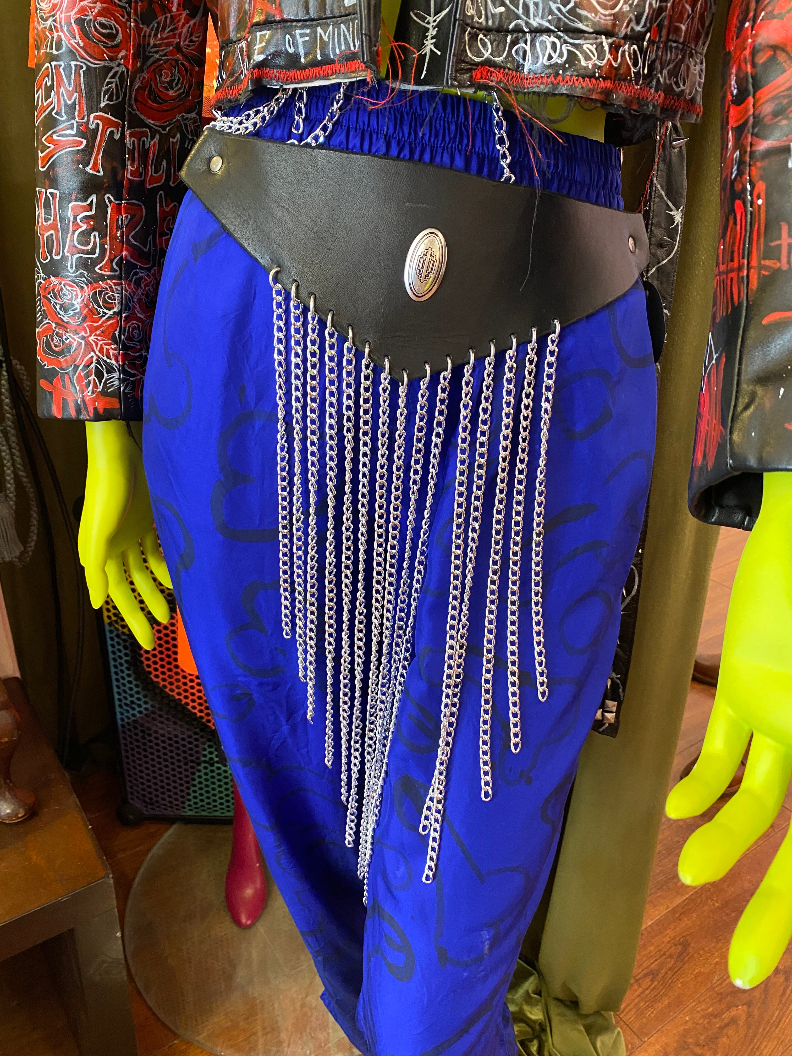 Chi Stylesz - Chi Chain Fringe Leather Body Belt