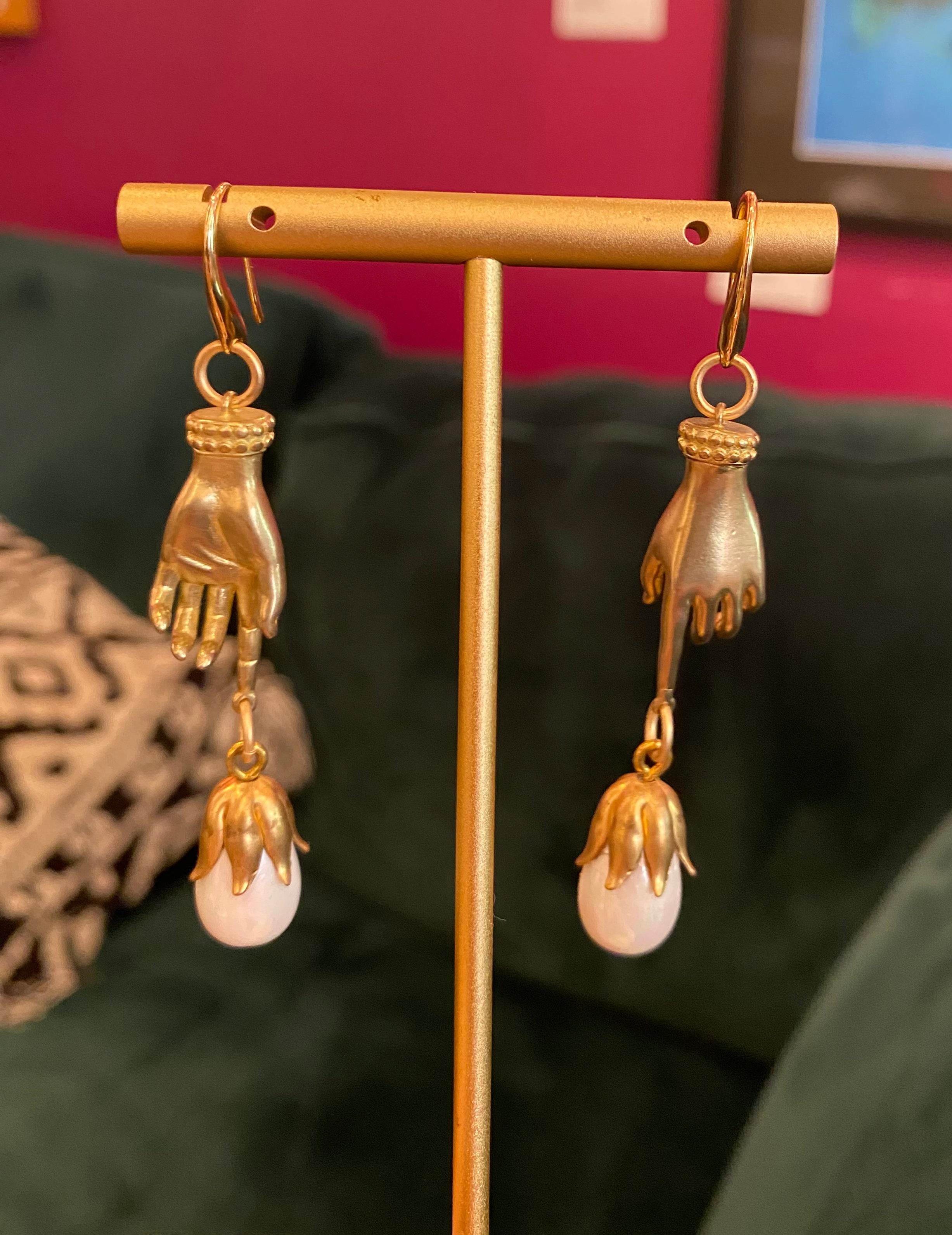 Devlin Shand Jewelry - Tiny Hand drop earrings