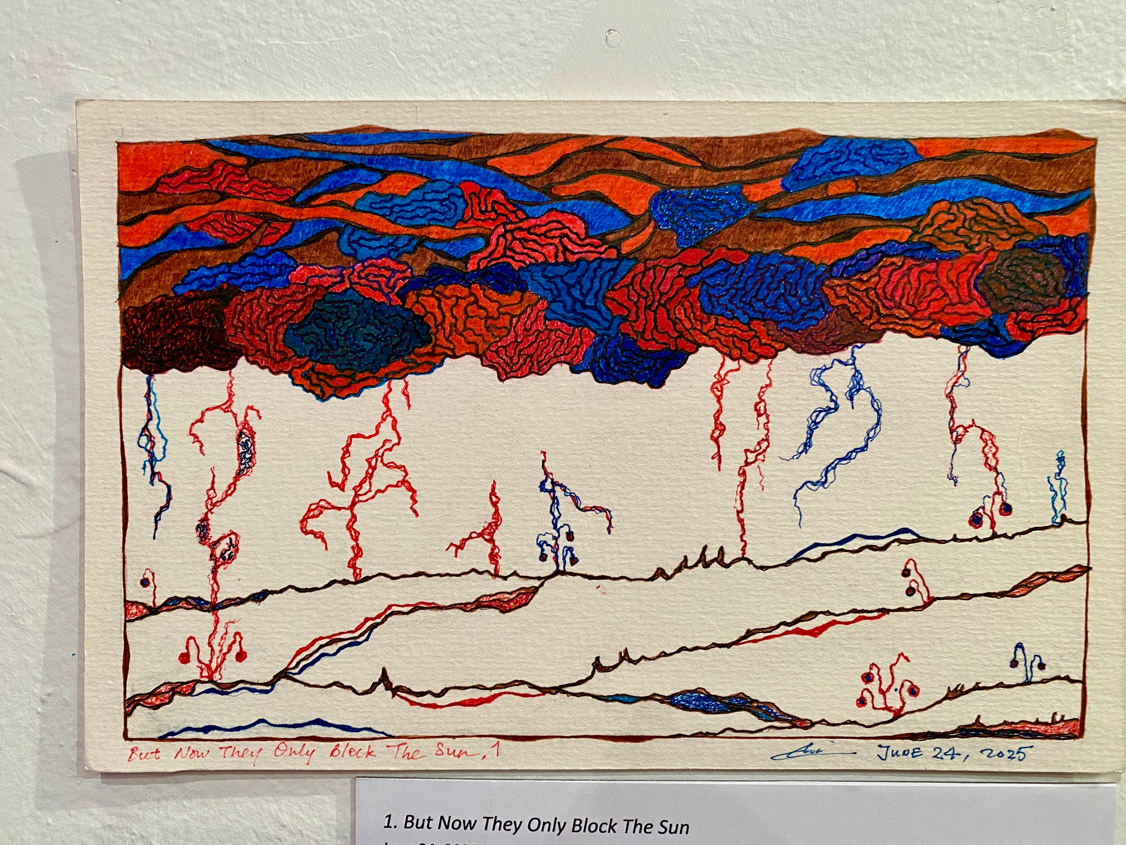 UNSUPERVISED - Ghee Phua - 'But Now They Only Block the Sun' ink drawings
