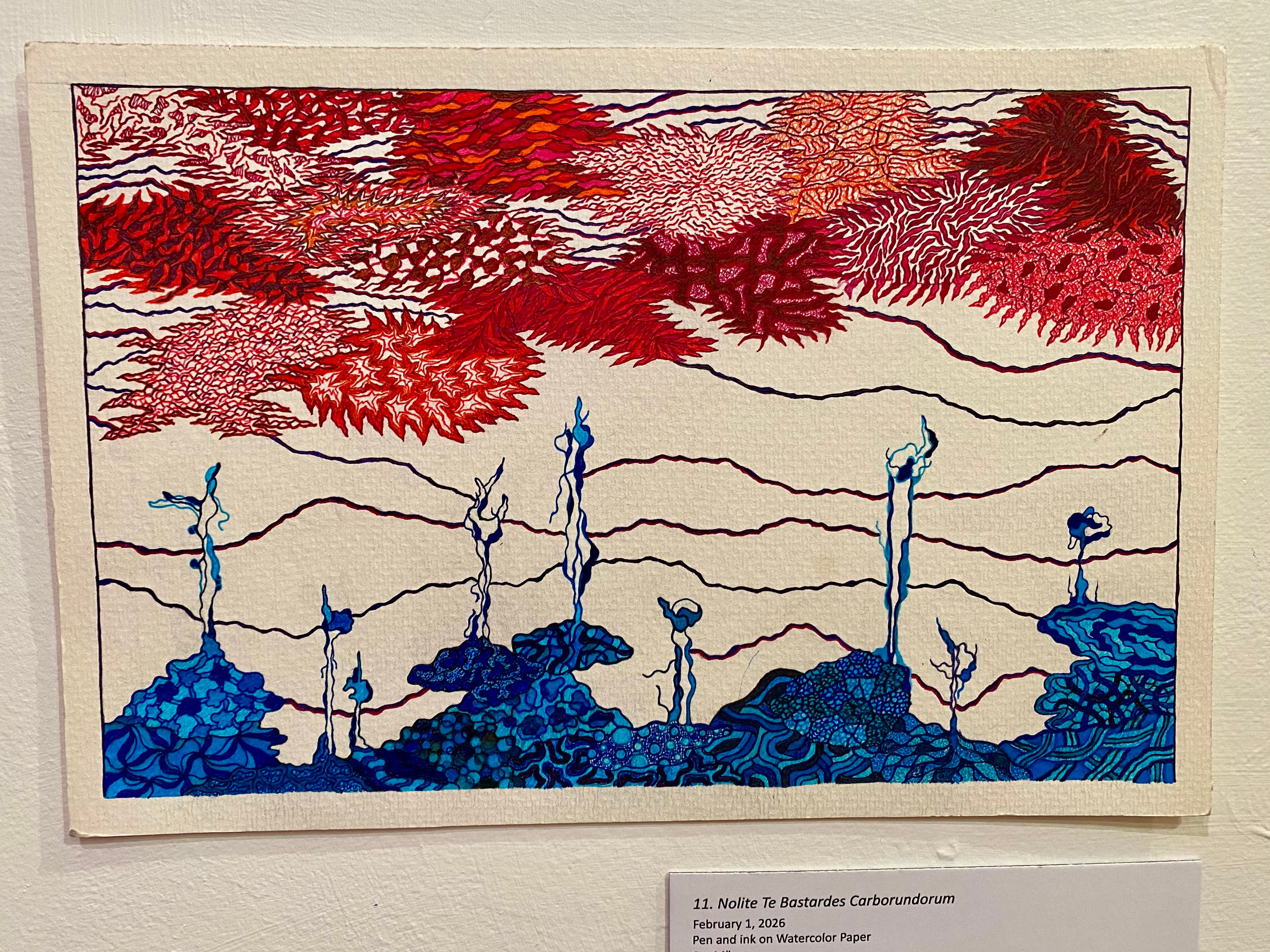 UNSUPERVISED - Ghee Phua - 'But Now They Only Block the Sun' ink drawings