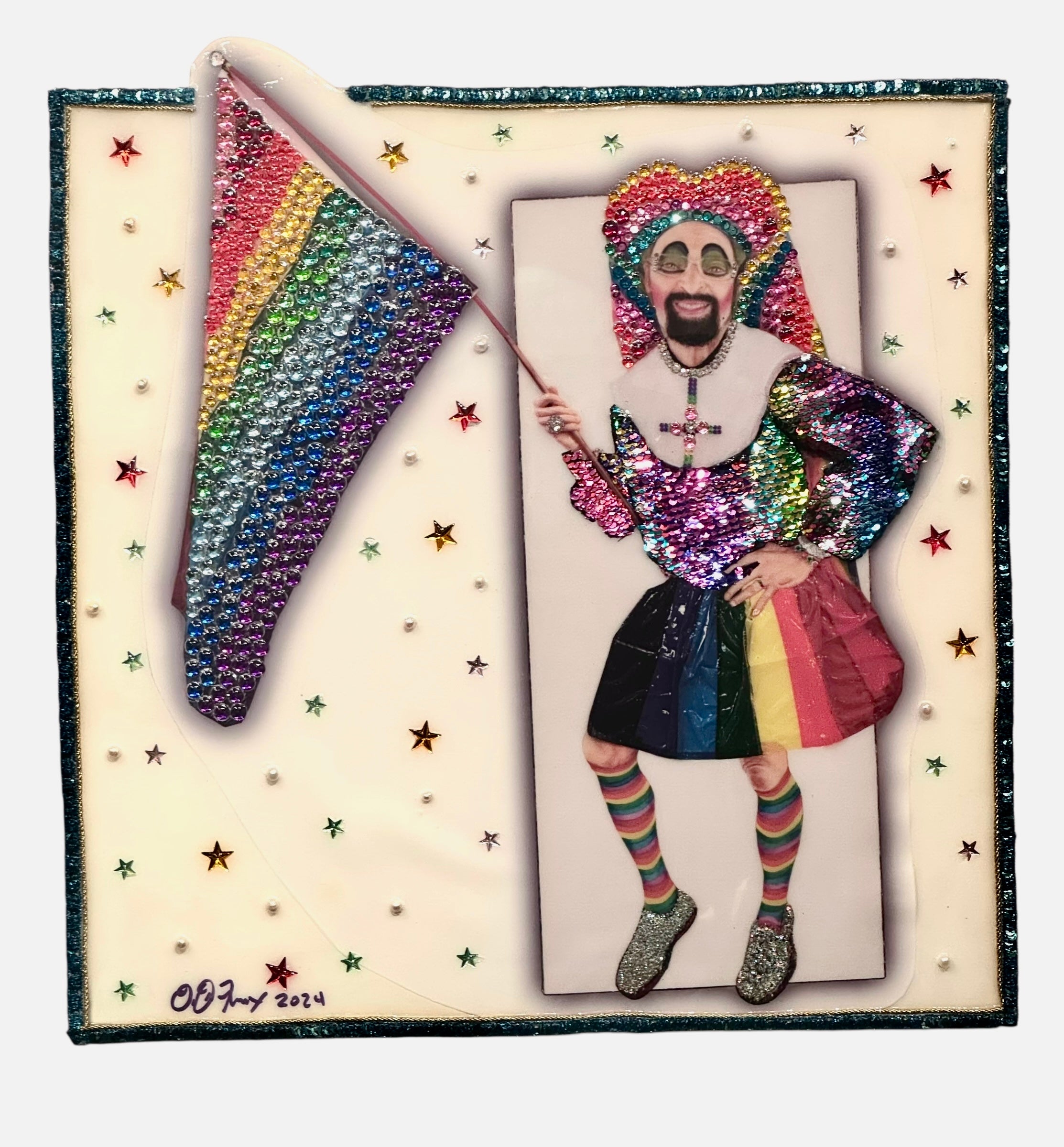 Deirdre DeFranceaux - Sister Dana sculptural painting