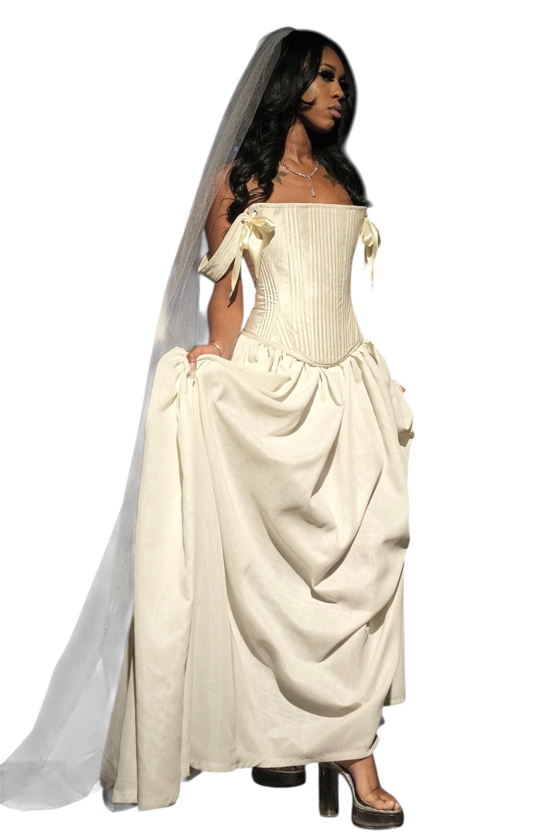 Joey Ehrenberg - White corset and wedding skirt SET