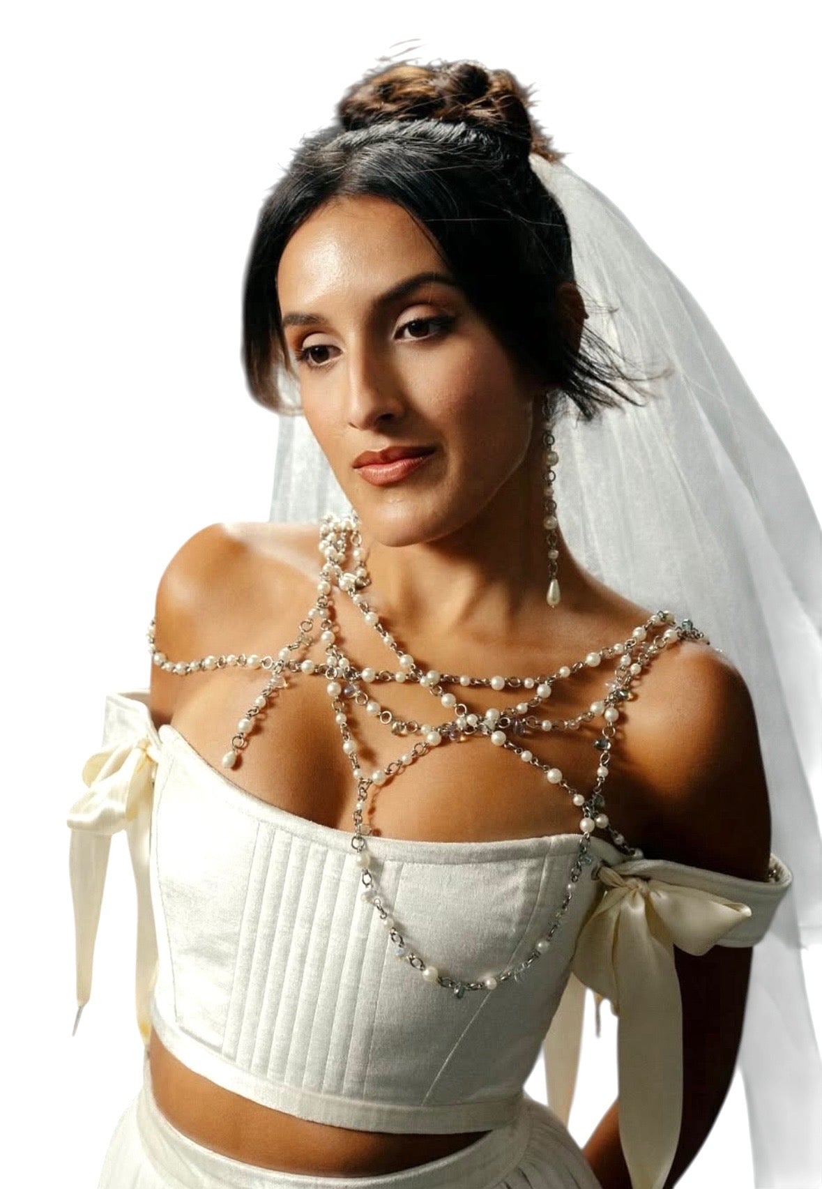 Joey Ehrenberg - White corset crop top