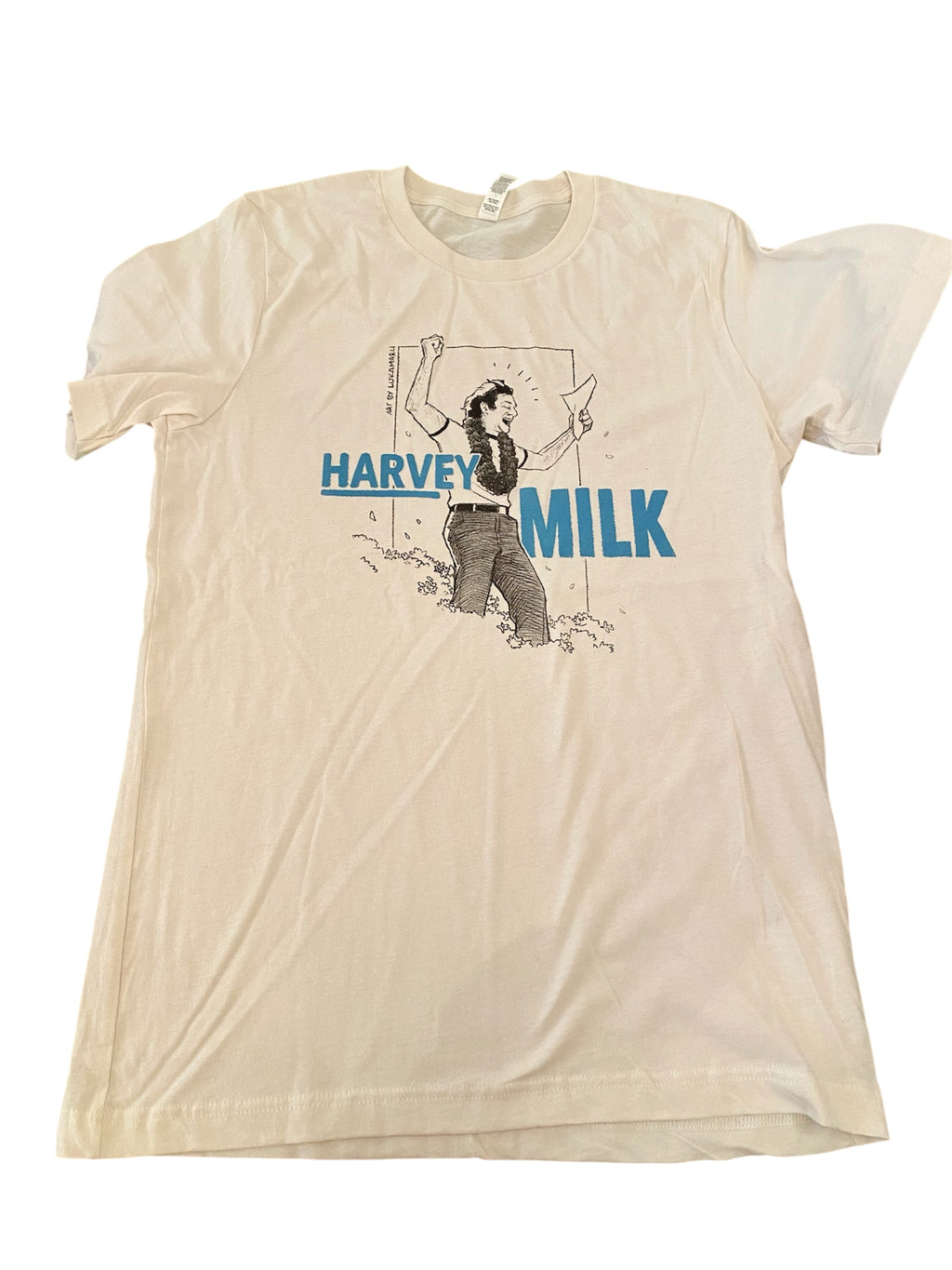 Queer A.F. Harvey Milk Tees - Vintage White