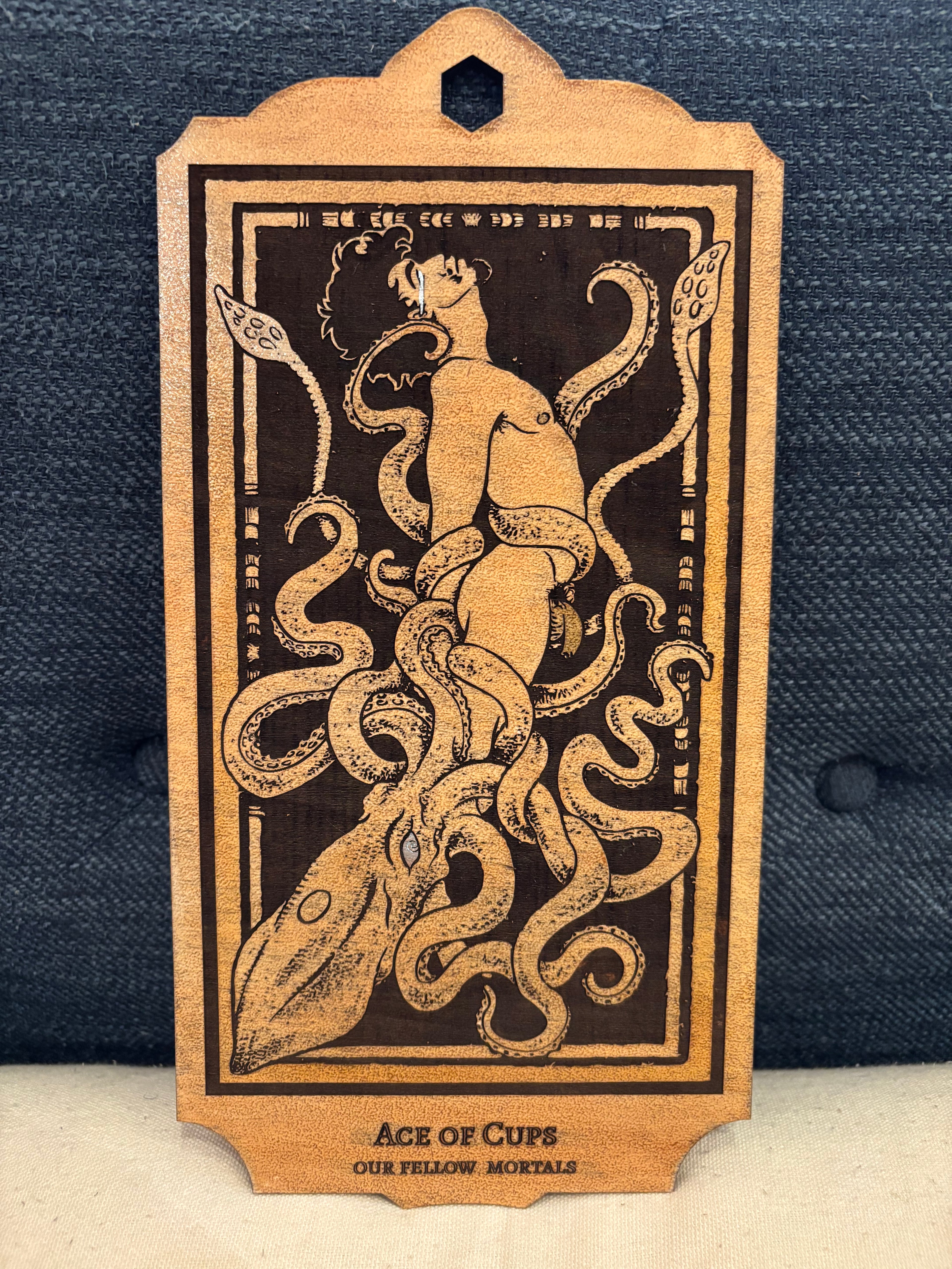 Our Fellow Mortals - Large Tarot Series Wood Cut Pendants