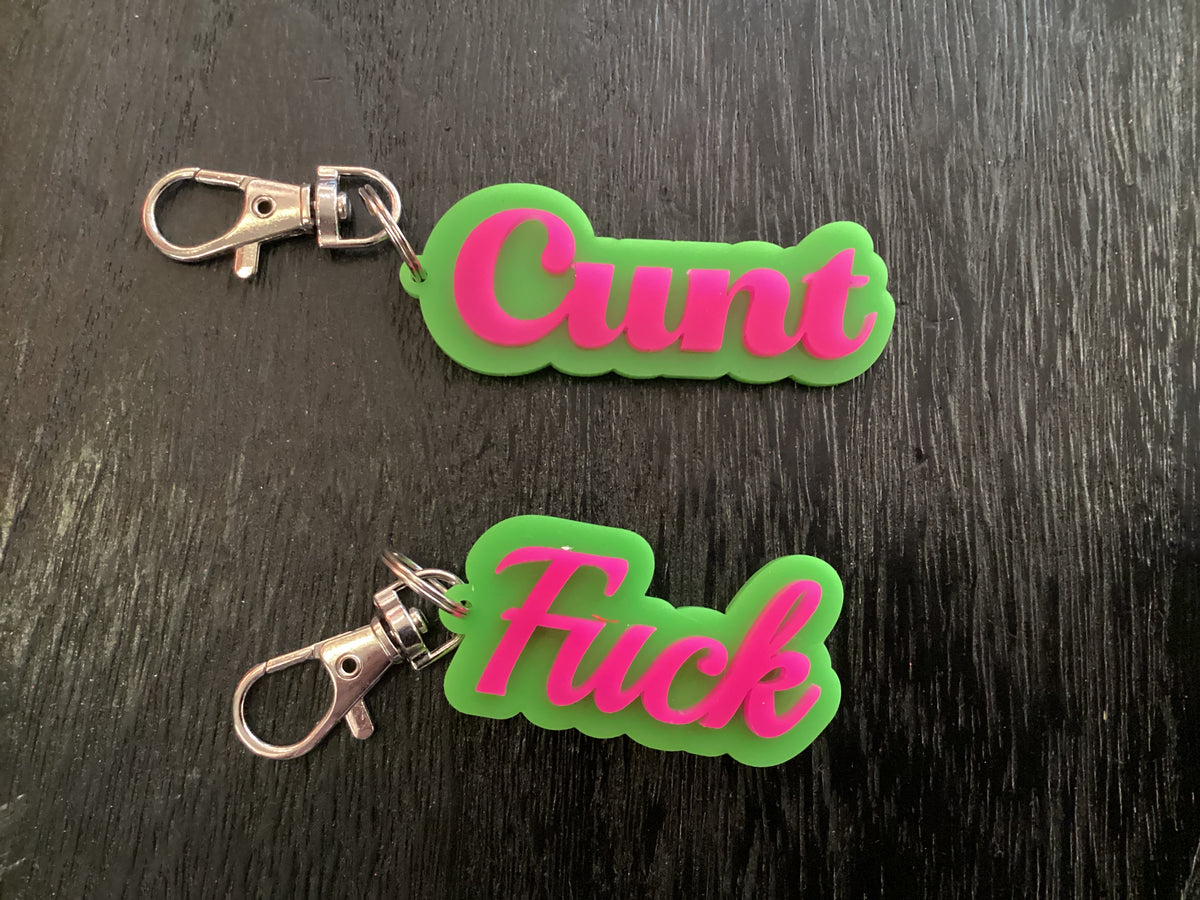 SpookyHaus “f*ck” & “c*nt” keychains