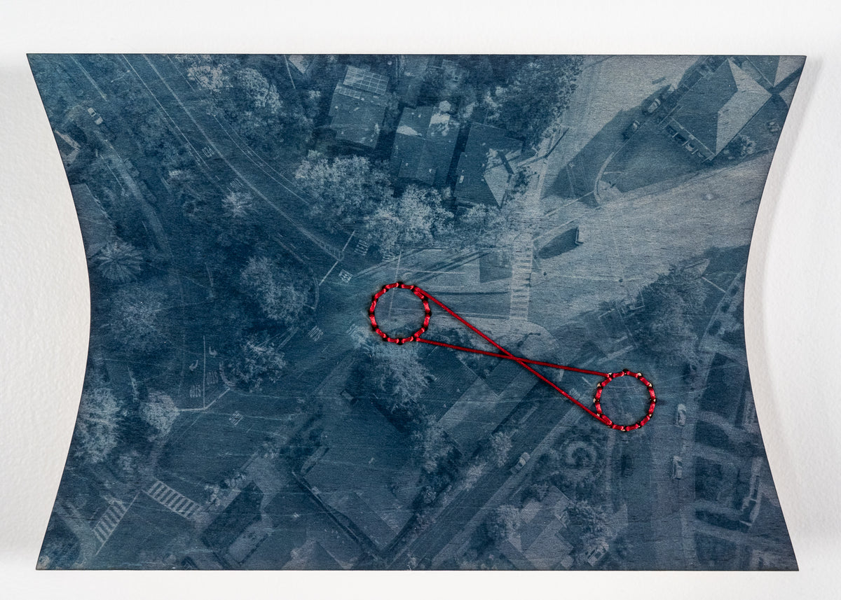 UNSUPERVISED - Cara Hurtle - Records of Enemy Surveillance mounted cyanotypes
