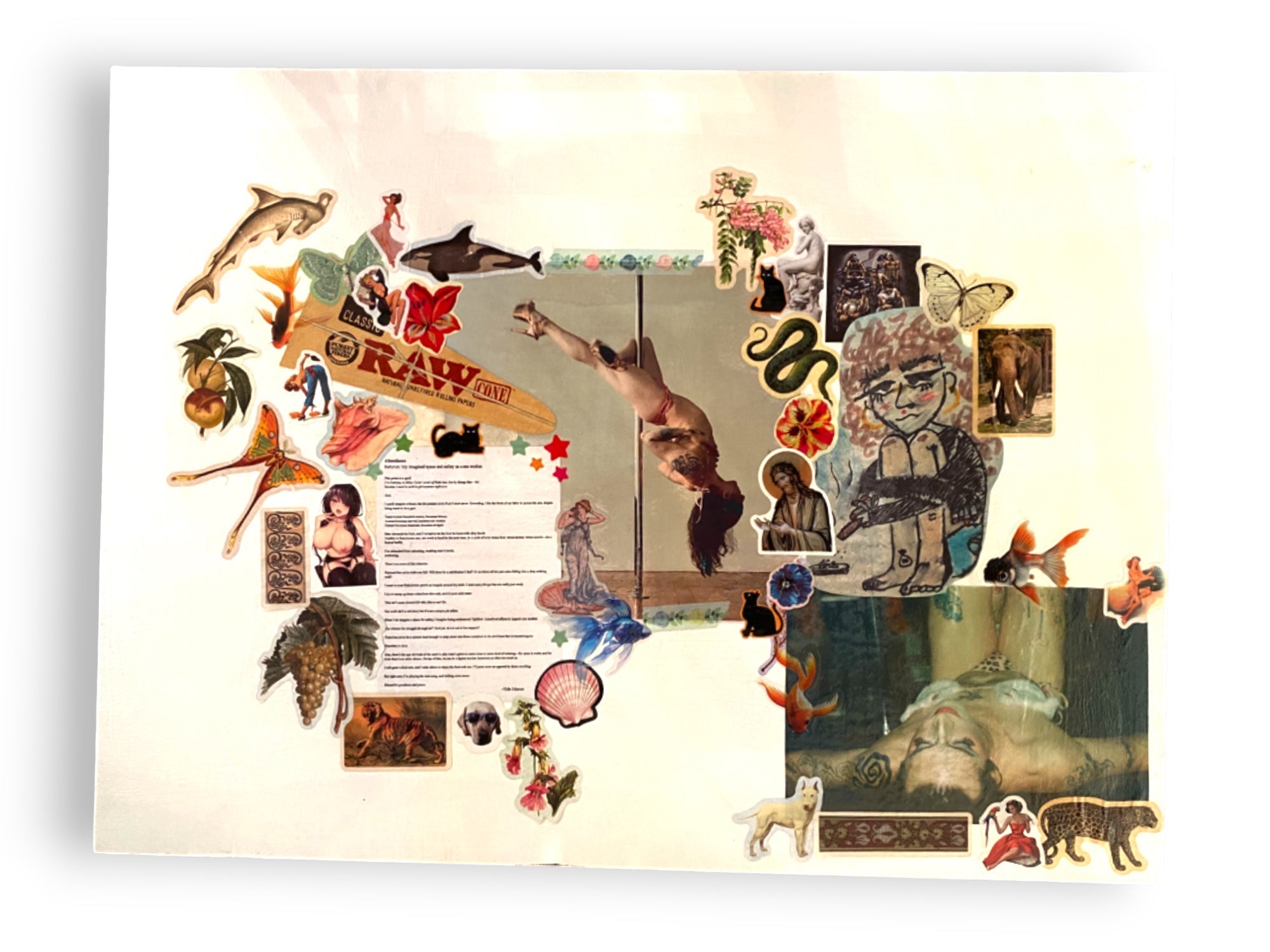 BABYLON CannaBuddah - Abundance collage on canvas