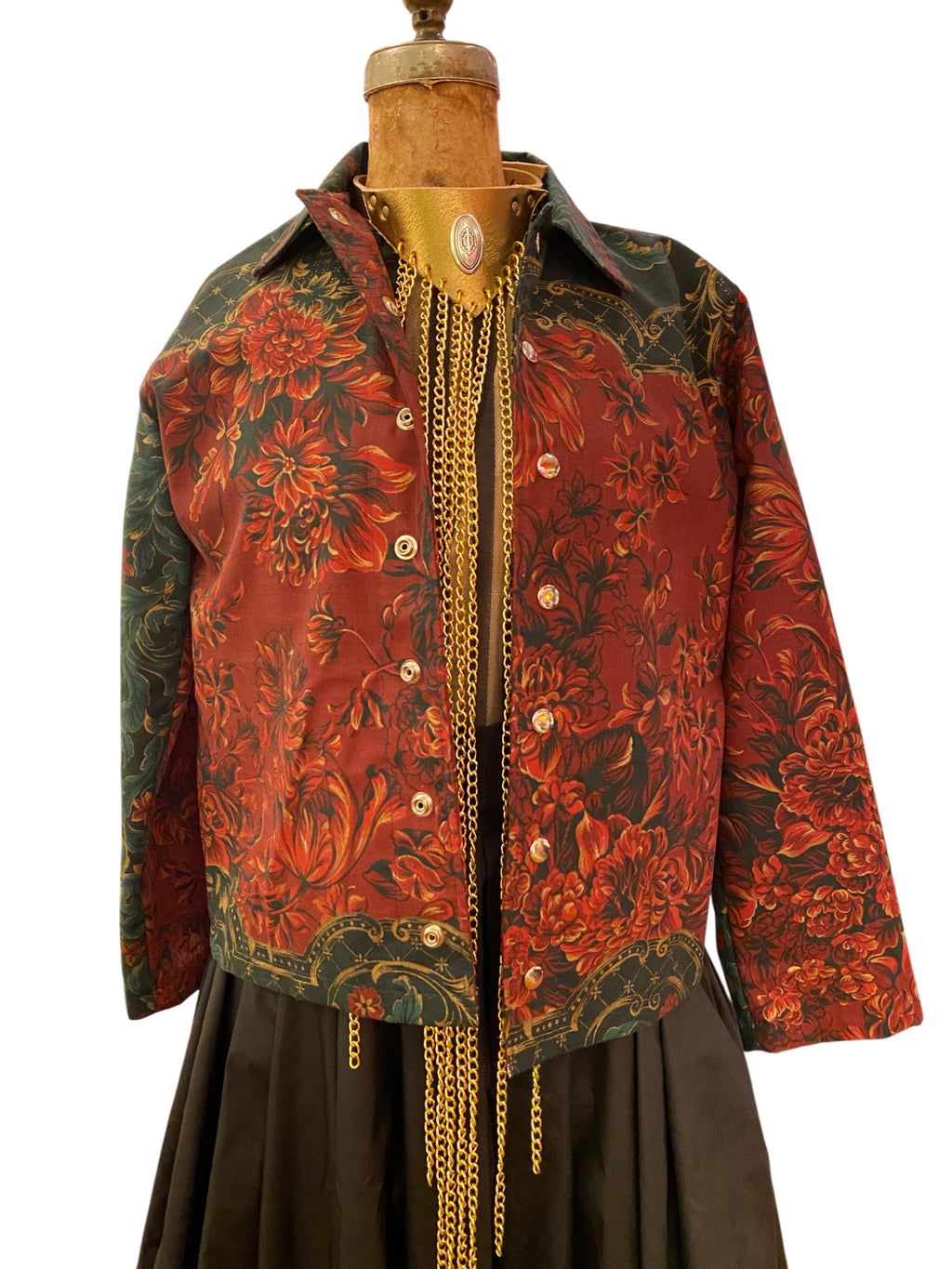 Joey Ehrenberg - Red and green tapestry jacket
