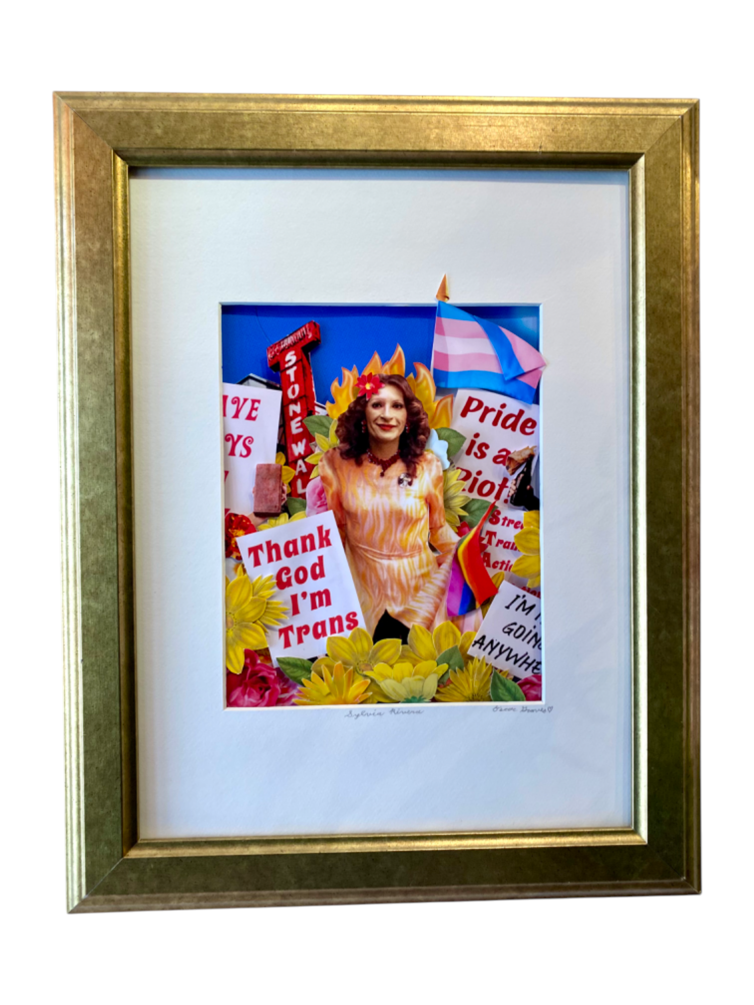 Oscar Graves - Sylvia Rivera framed print