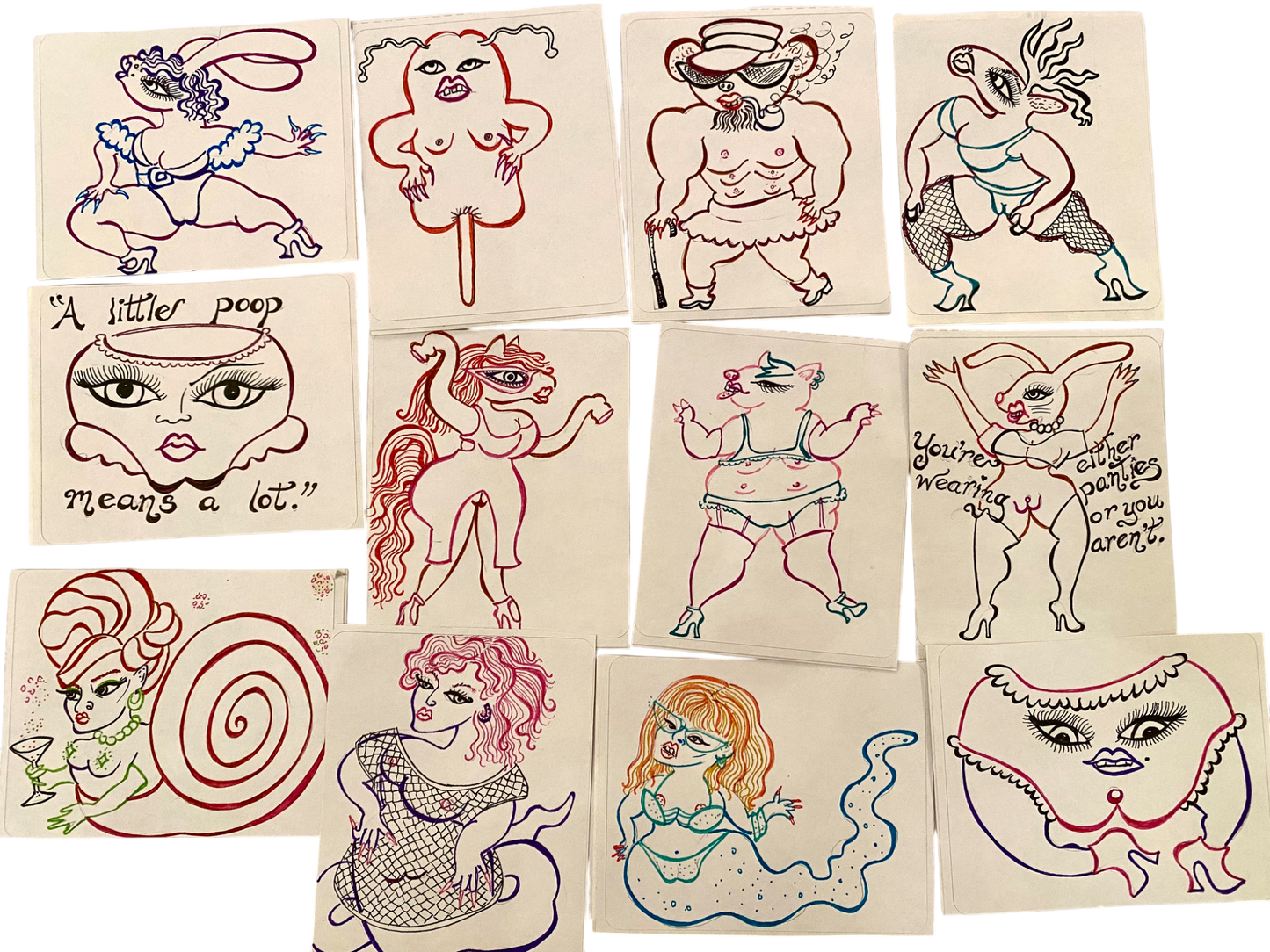 Poppers the Pony - Hello My Name Is … original mini drawings